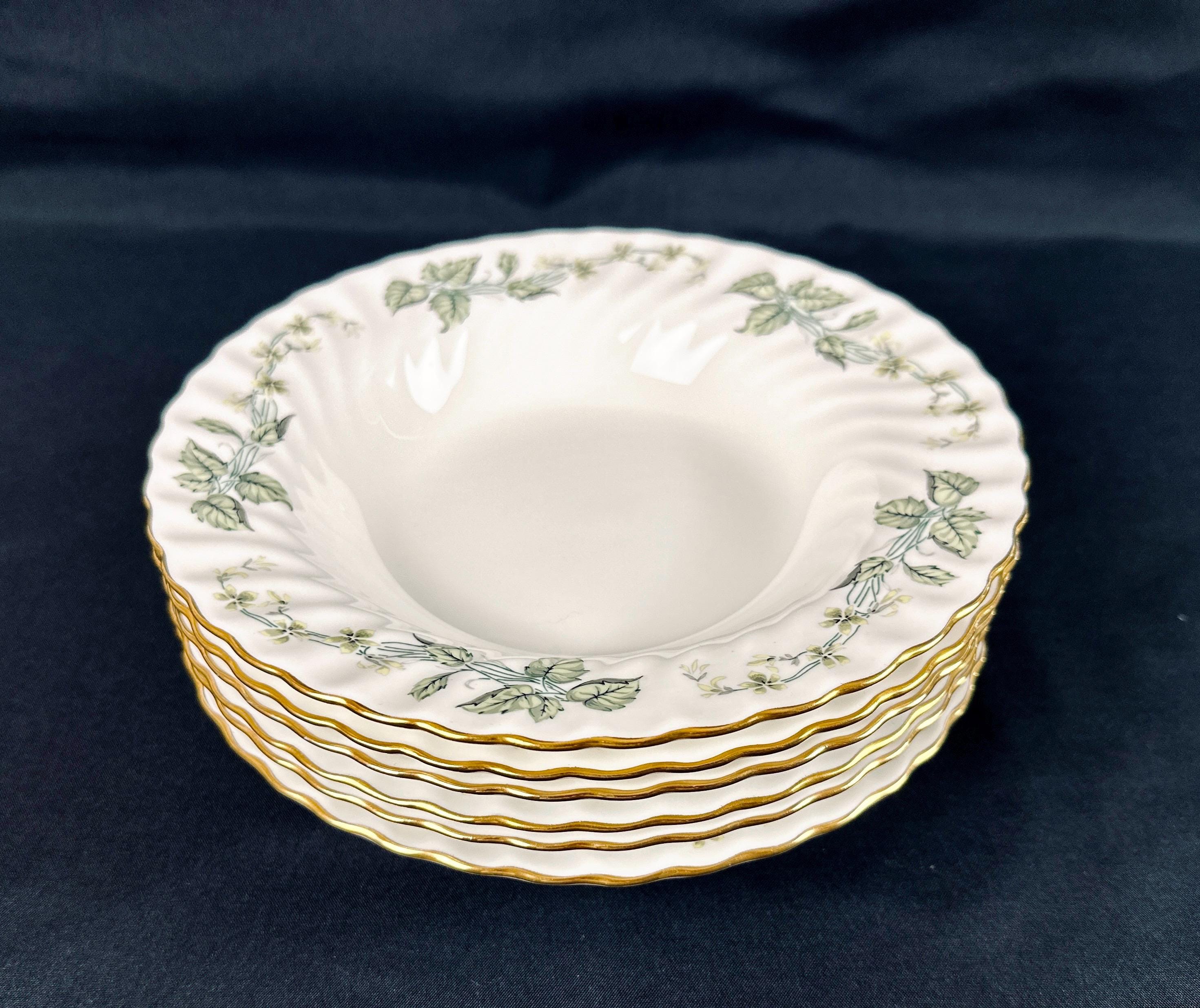 6 Minton Greenwich Rimmed Soup Bowls