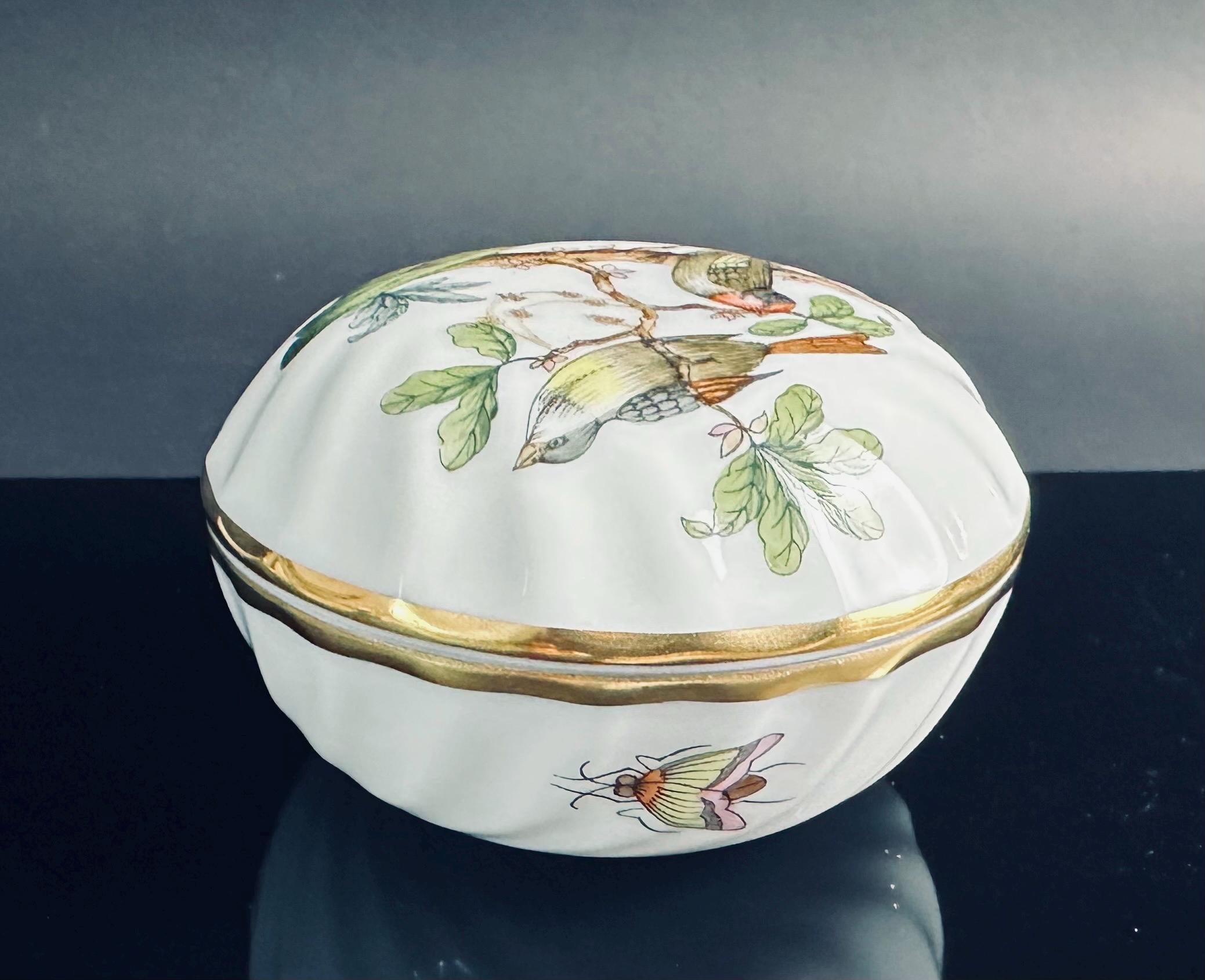 Herend Rothchilds Bird Trinket Box