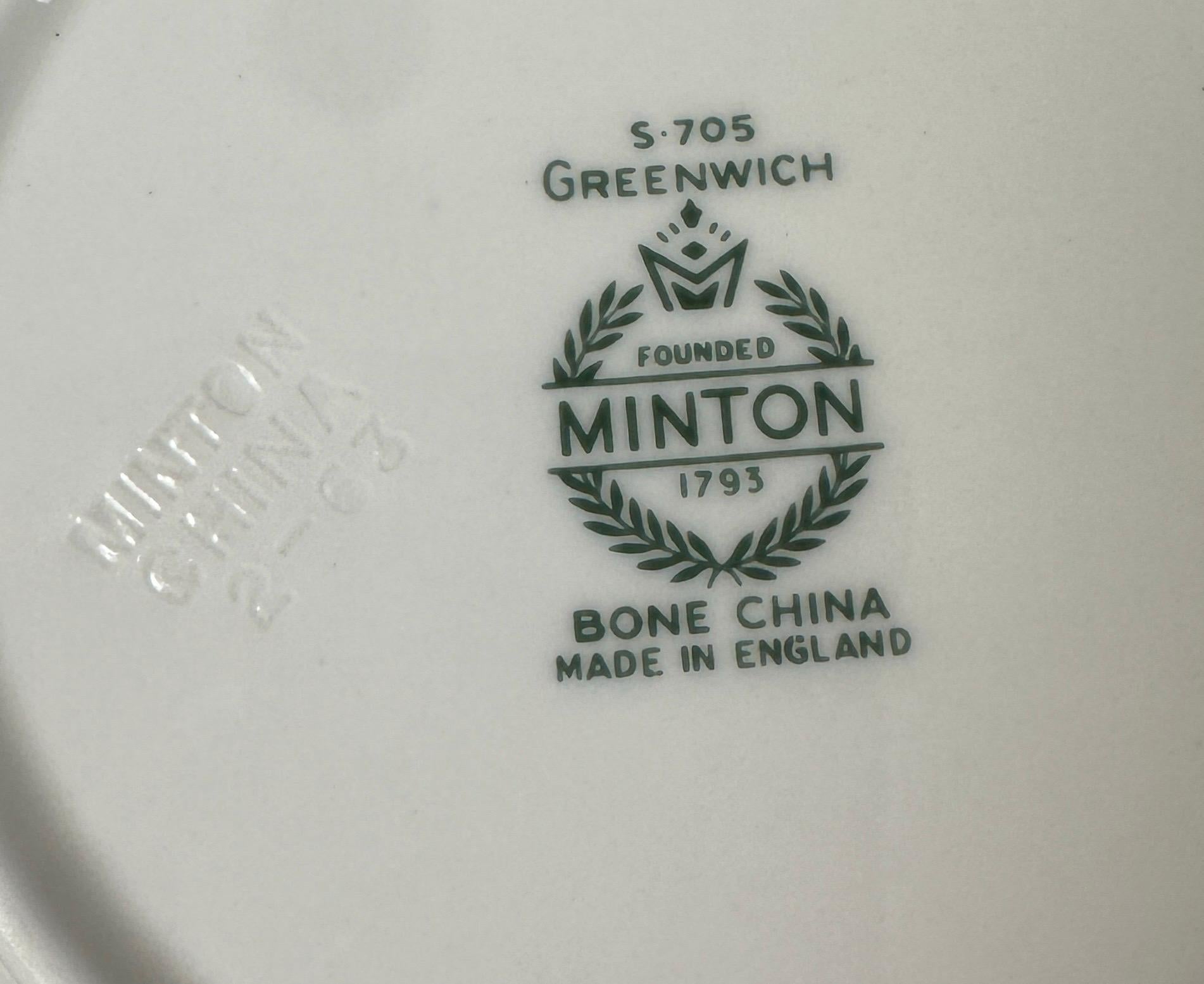 6 Minton Greenwich Rimmed Soup Bowls