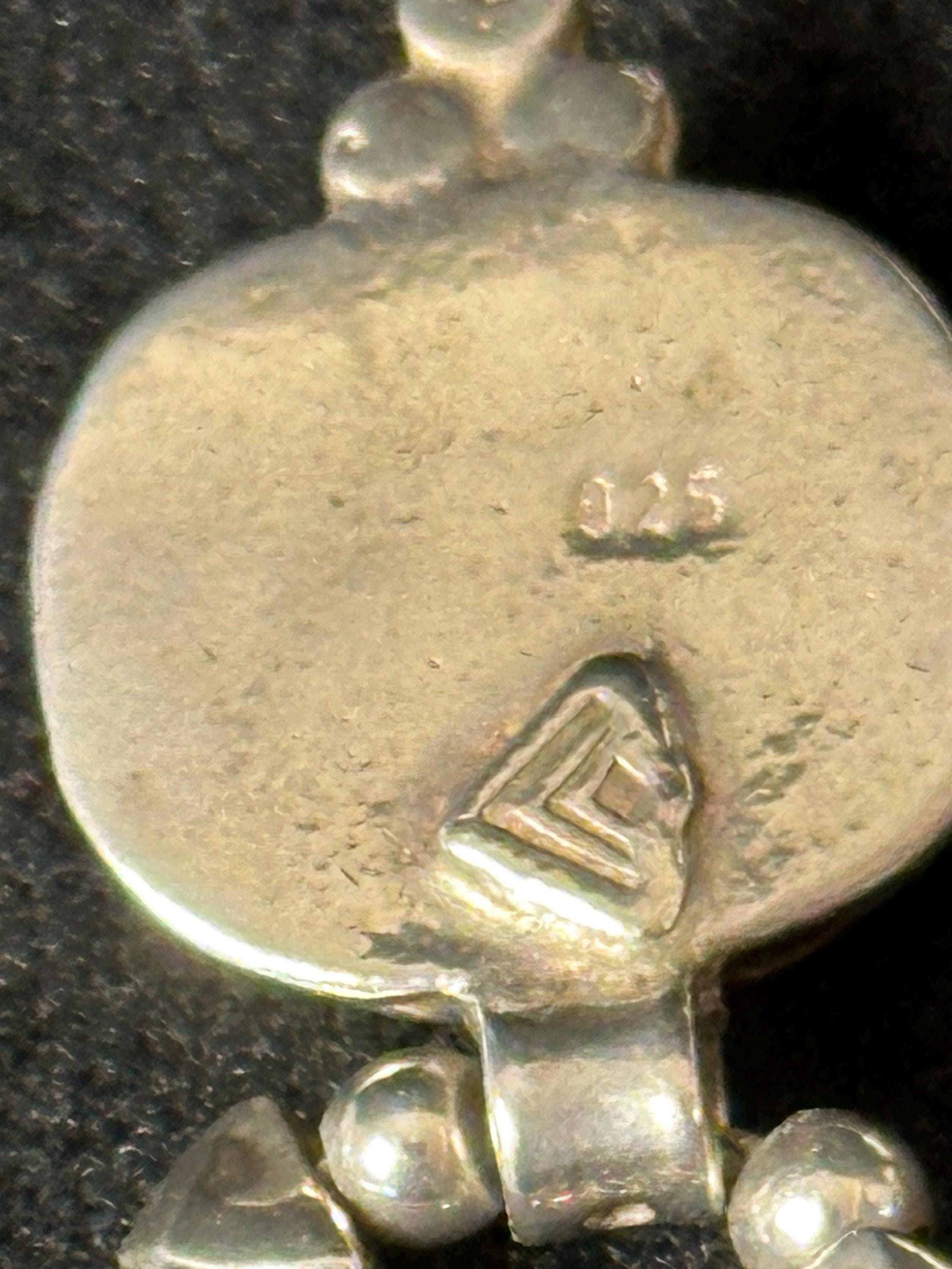 Silpada Sterling Silver Green Glass Bezel Pendent Necklace