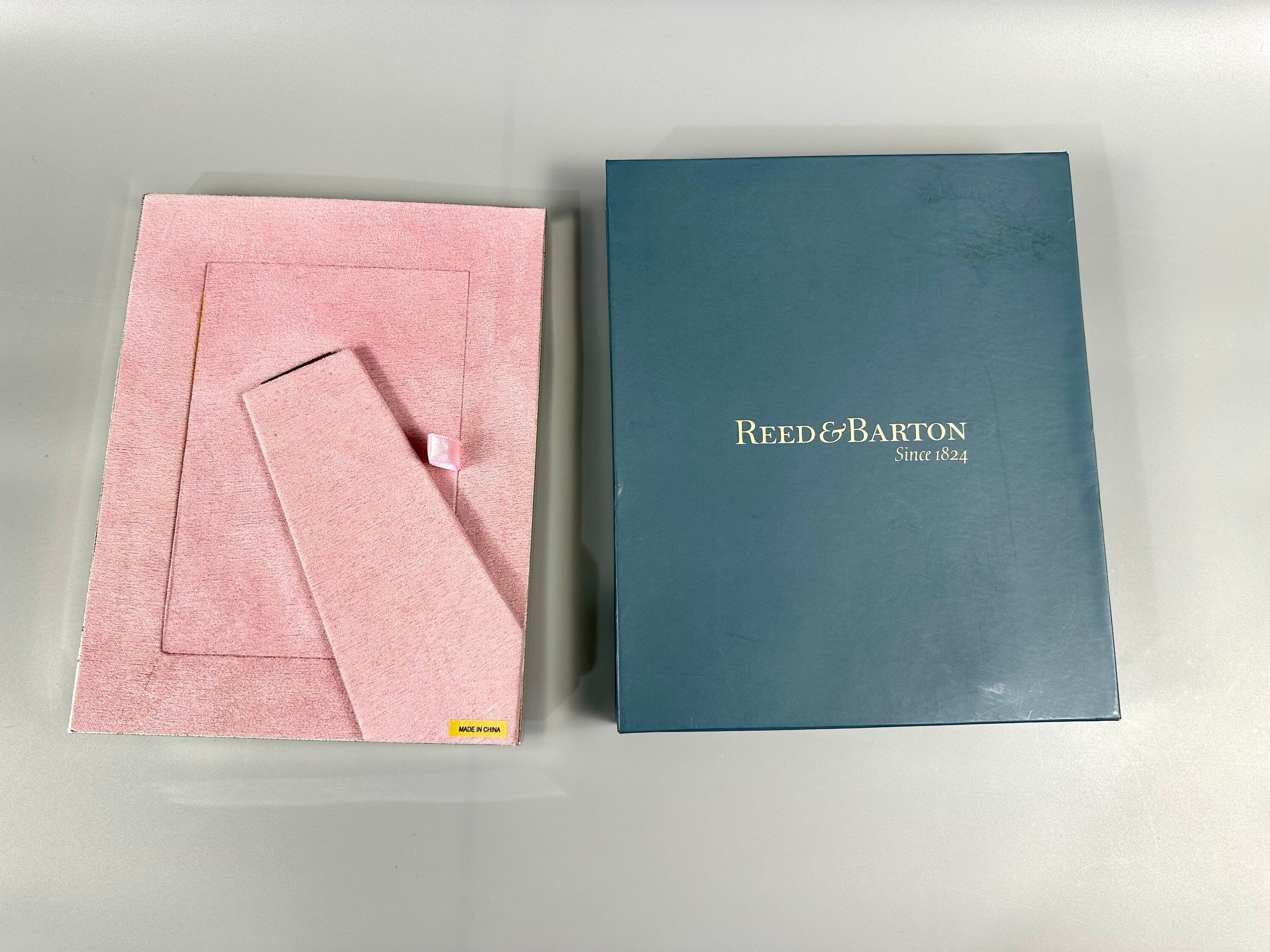 Reed and Barton Gingham Bunny Baby Picture Frame