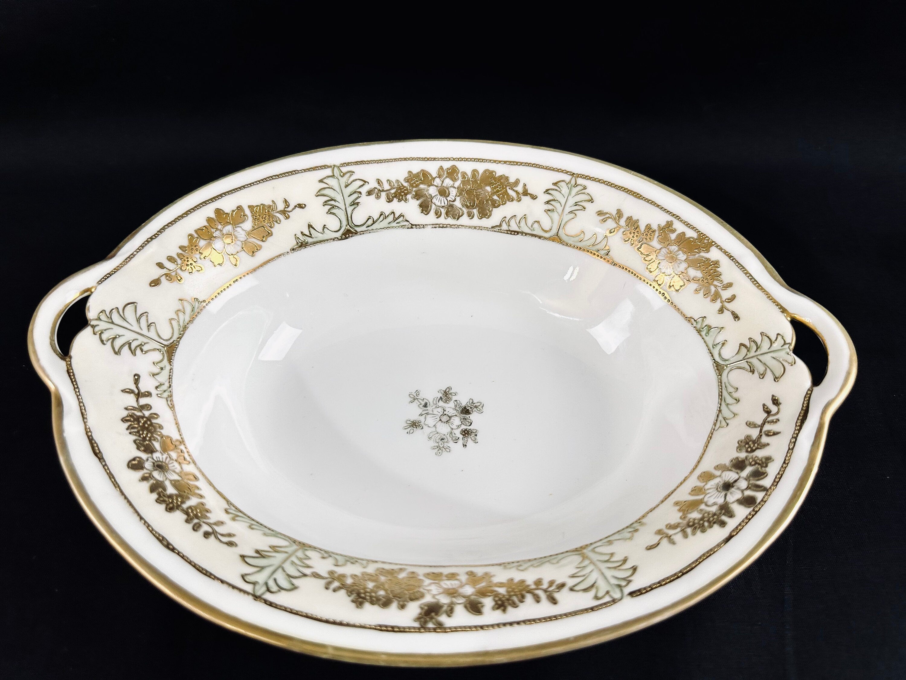 Antique Hand Painted Nippon Moriage Bowl
