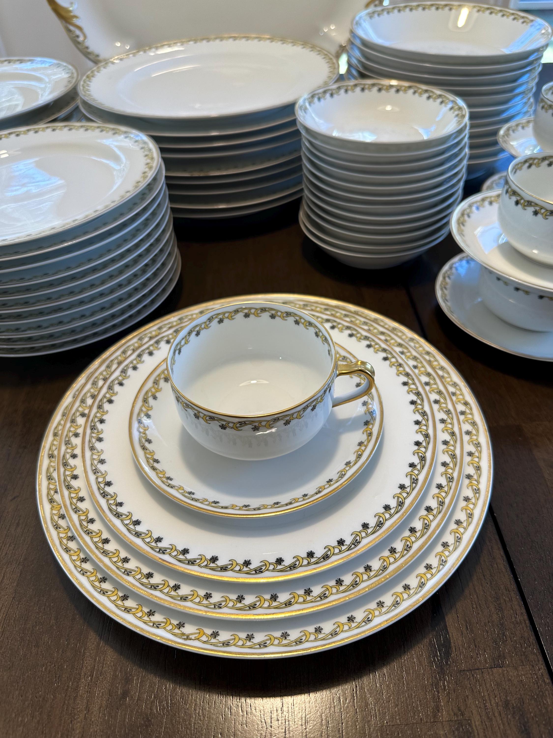 Haviland Limoges Large Set of Antique French China