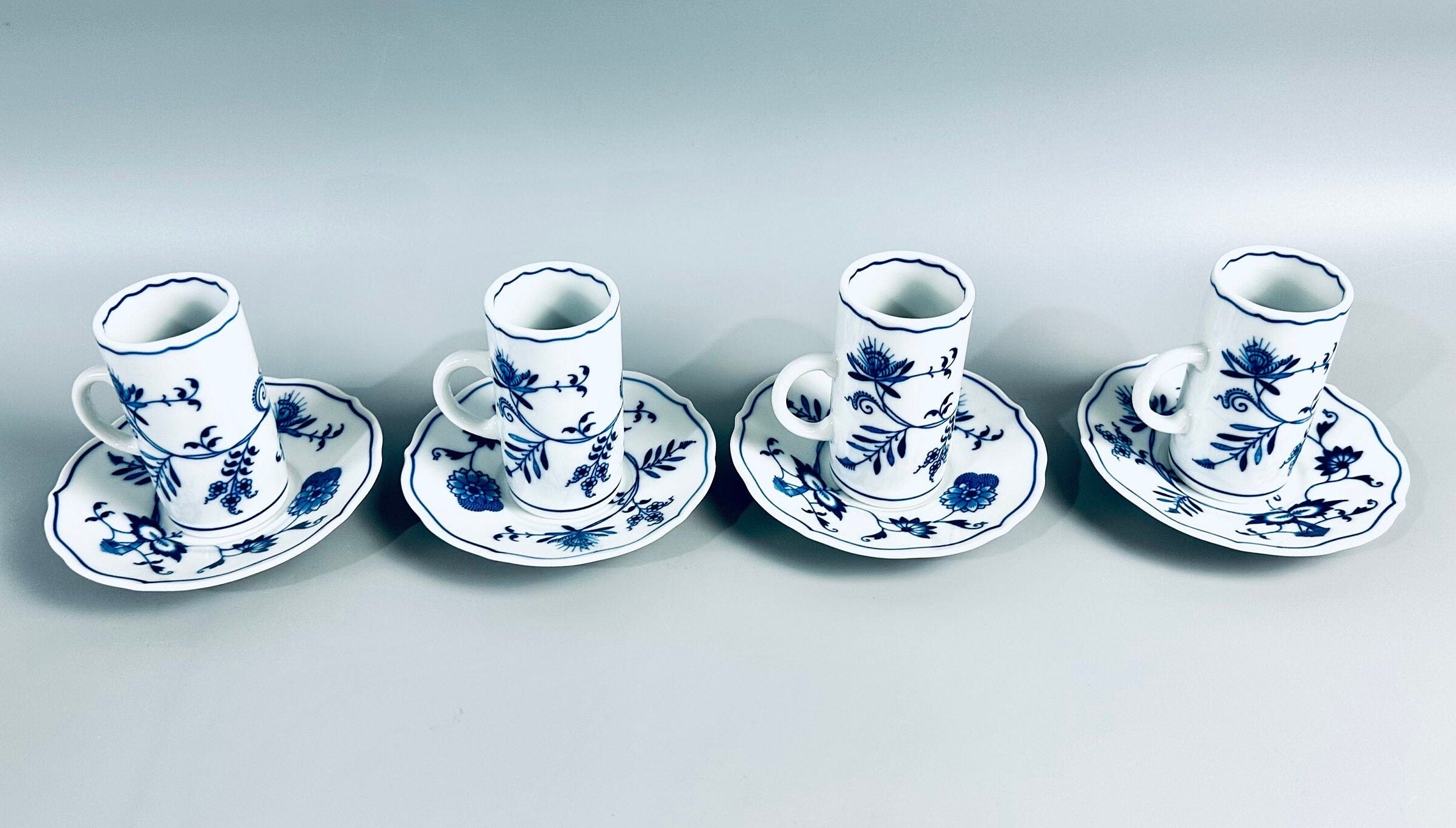 Blue Danube Irish Coffee Cups and Saucers