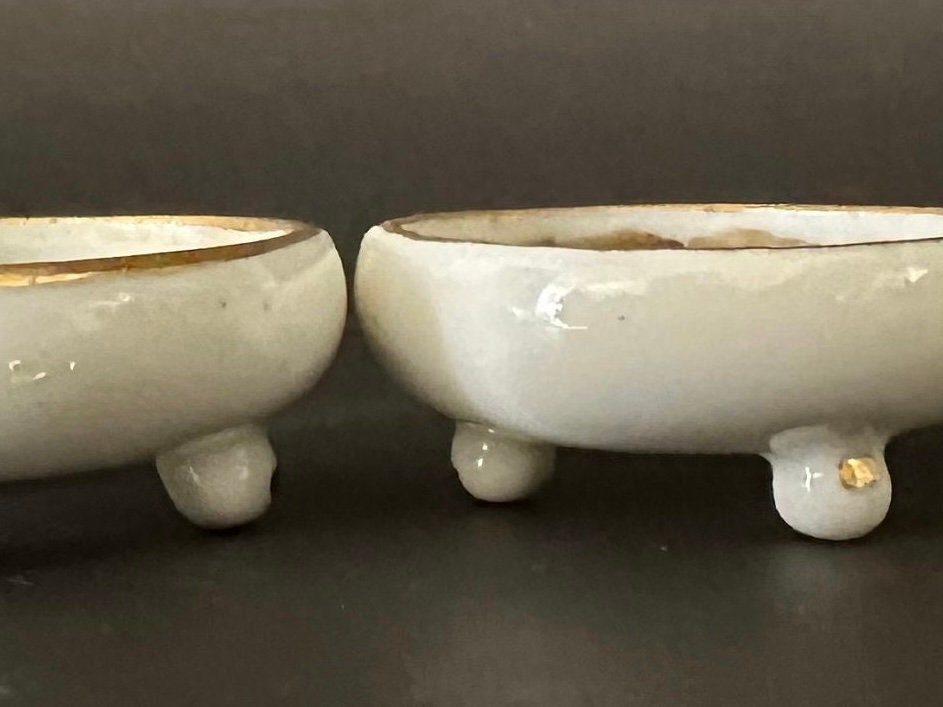 Four Antique Hand Painted Nippon Salt Cellars