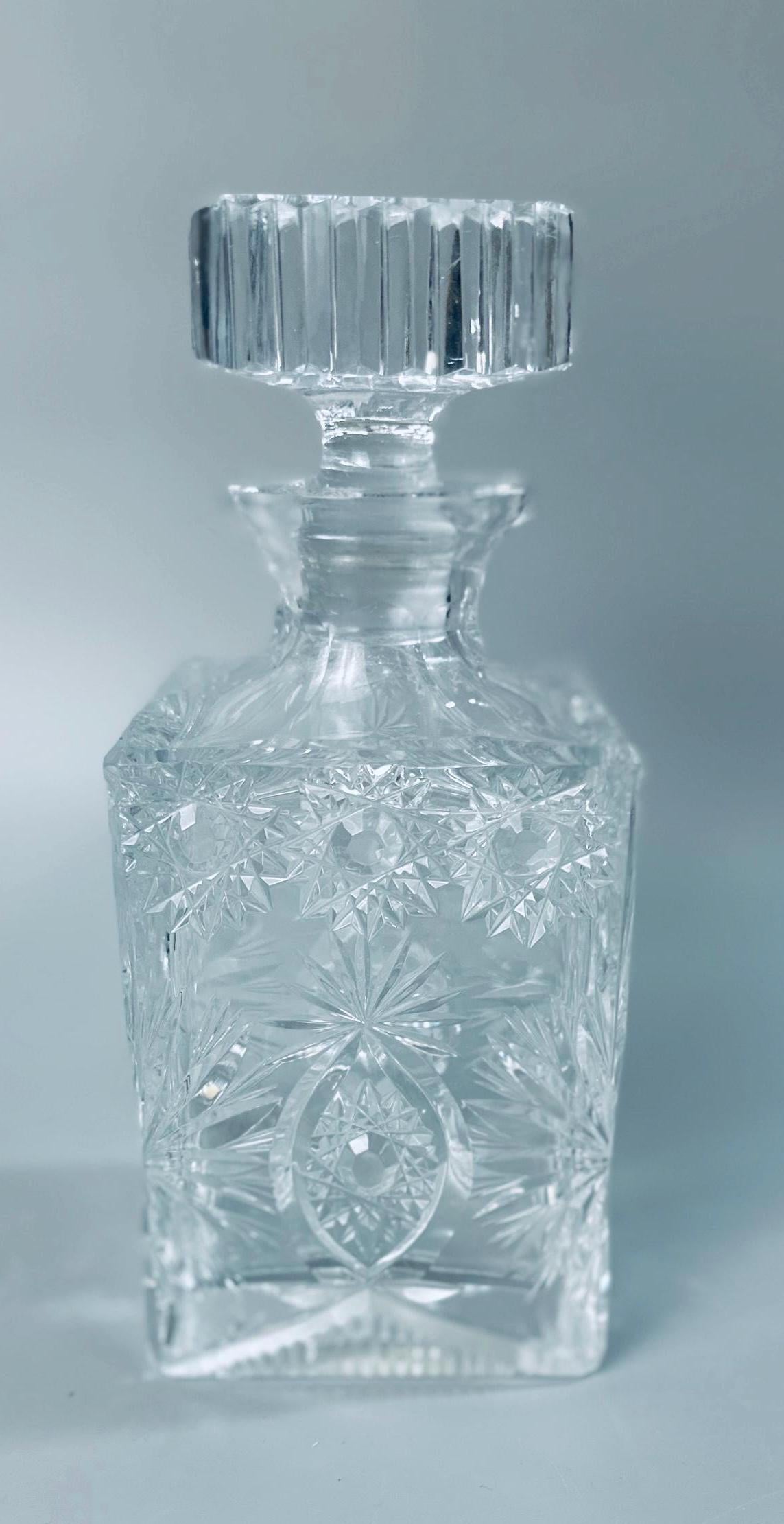 Antique Cut Crystal Spirits Decanter