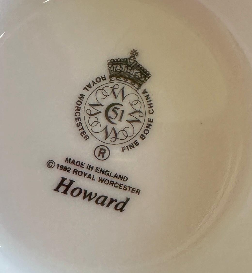 Royal Worcester Howard Leather Green Creamer