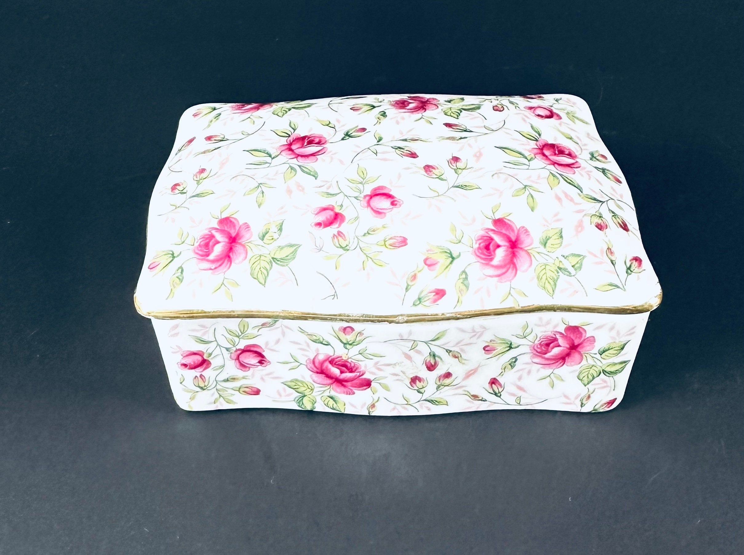 Lefton “Rose Chintz” Covered Box