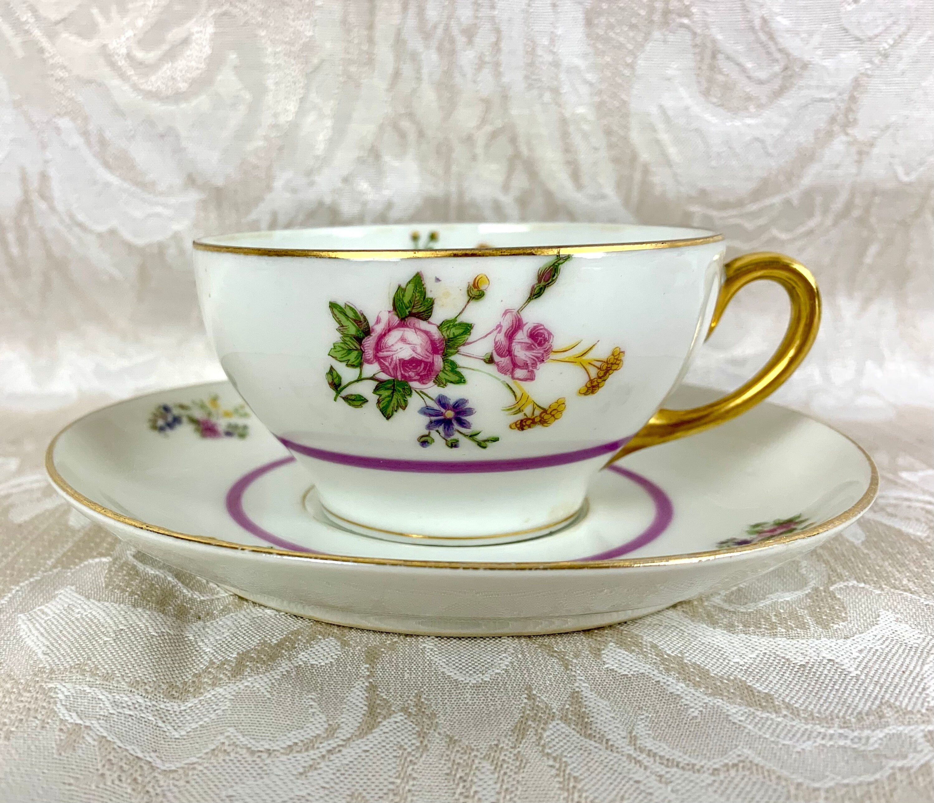 Elite Works Limoges Antique Teacup