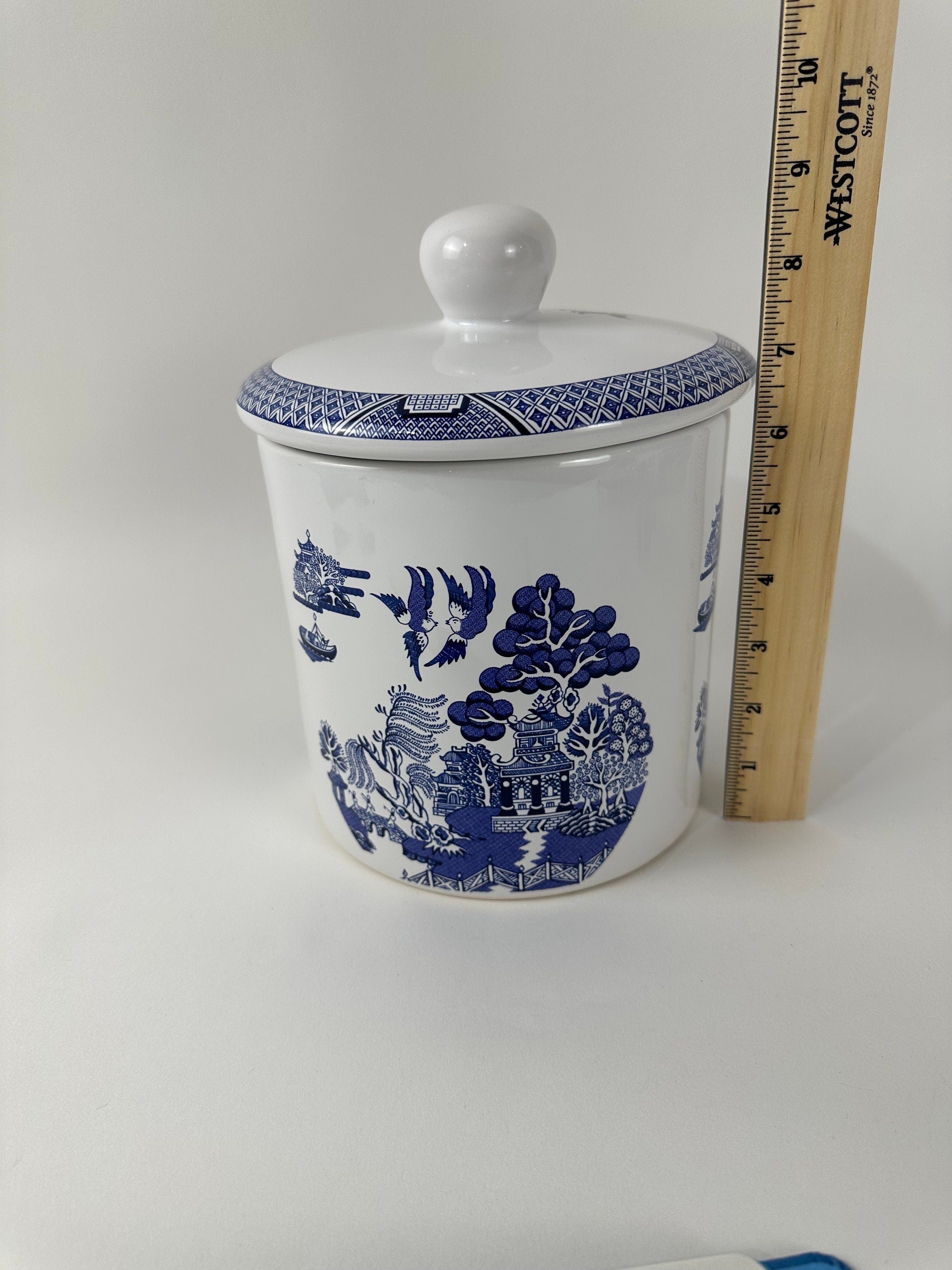 Cuthbertson Blue Willow Large Canister