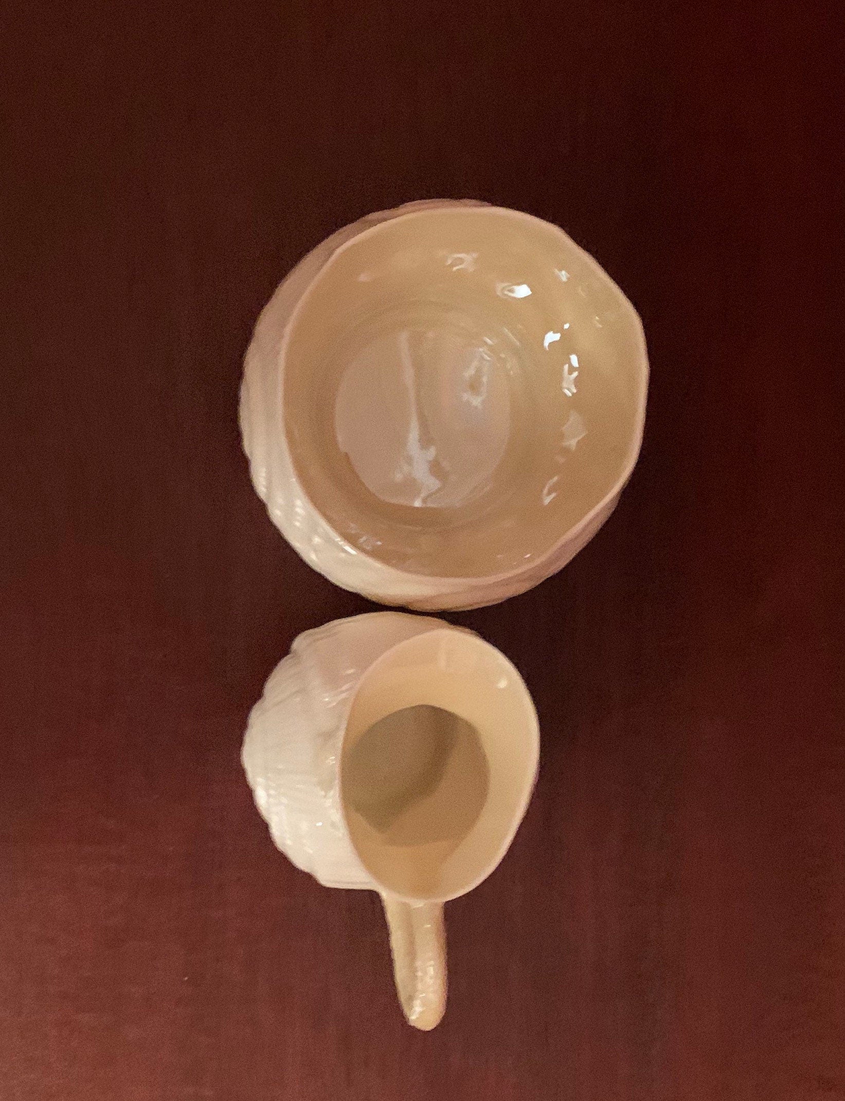 Beleek Irish Creamer and Sugar Bowl