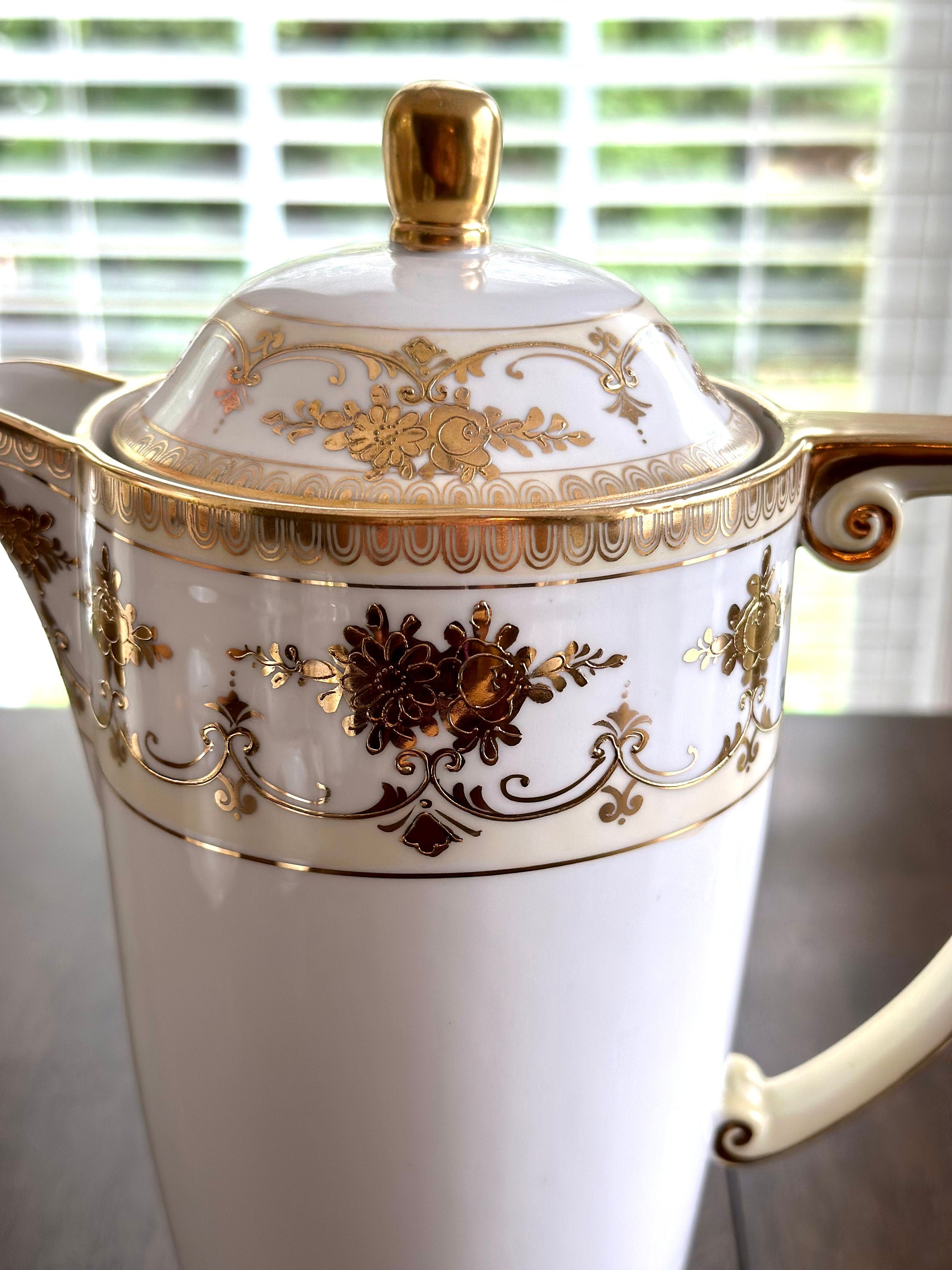 Antique Nippon Chocolate Pot Set