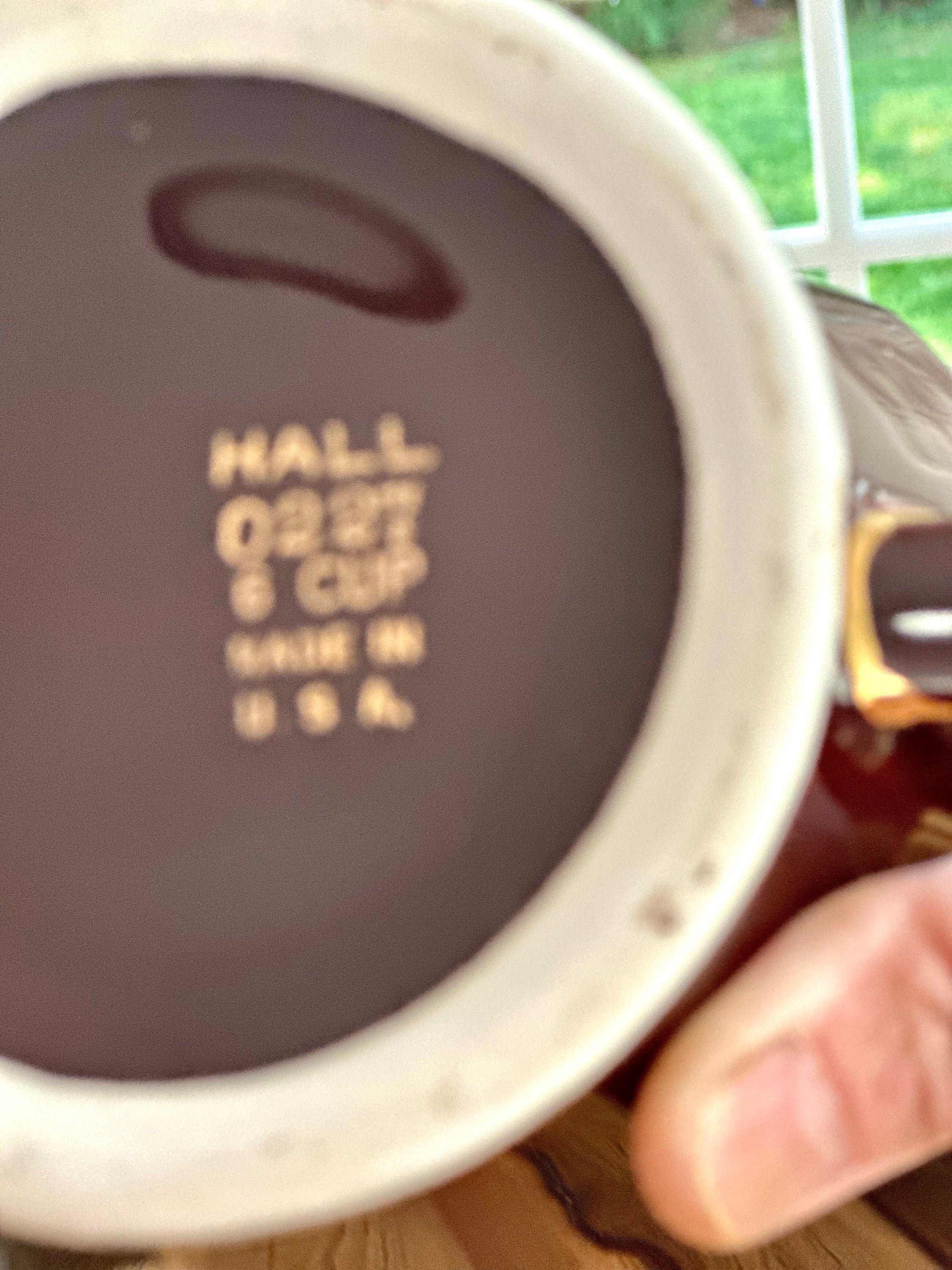 Hall Teapot Chocolate Brown and Gold Albany