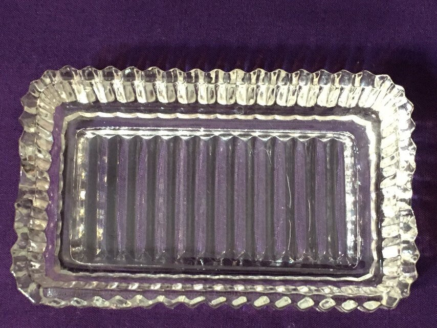 Antique Crystal Salt Cellar and Sterling Spoon
