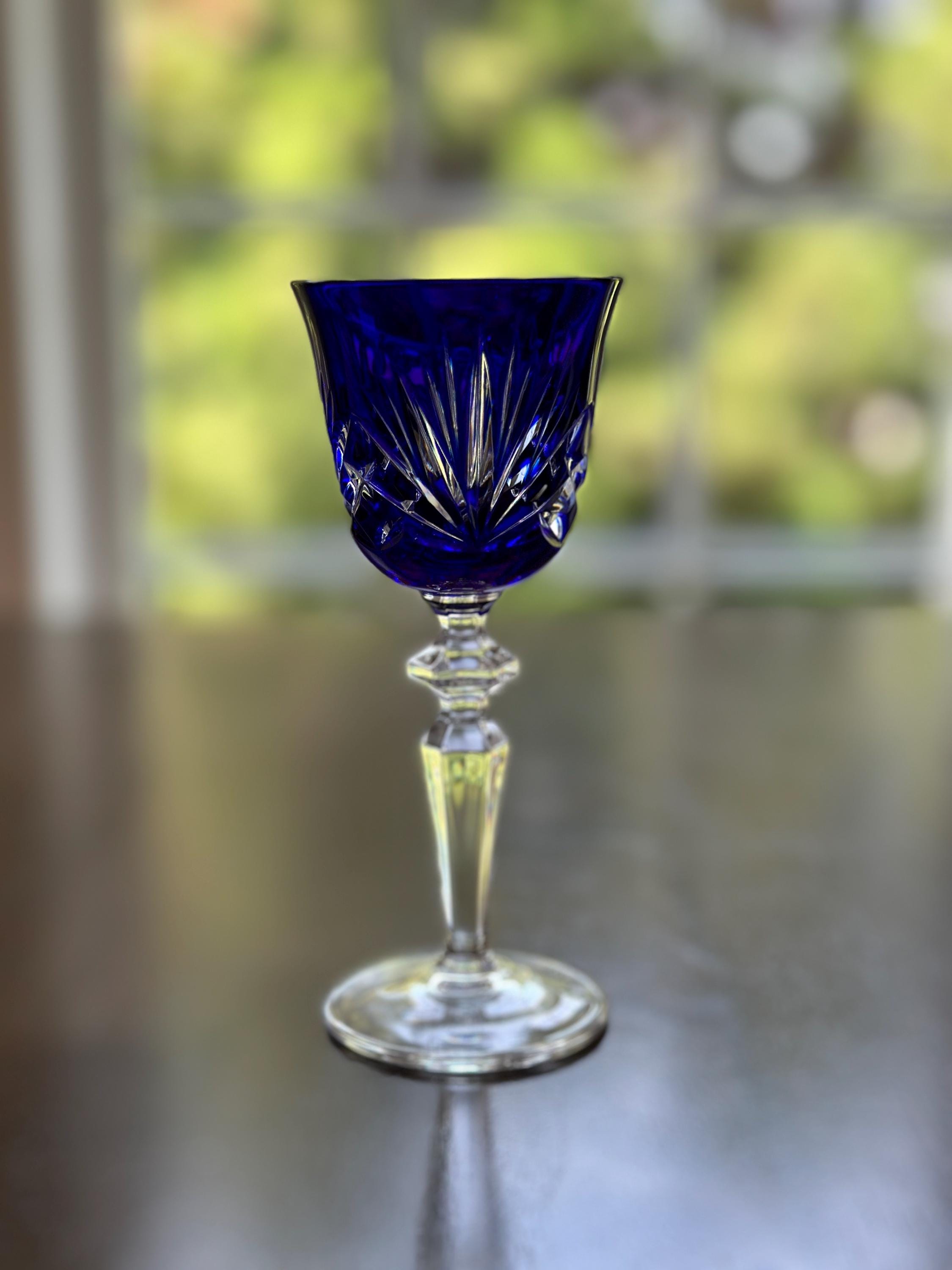 2 Gorham Cherrywood Cobalt Cordial Glasses