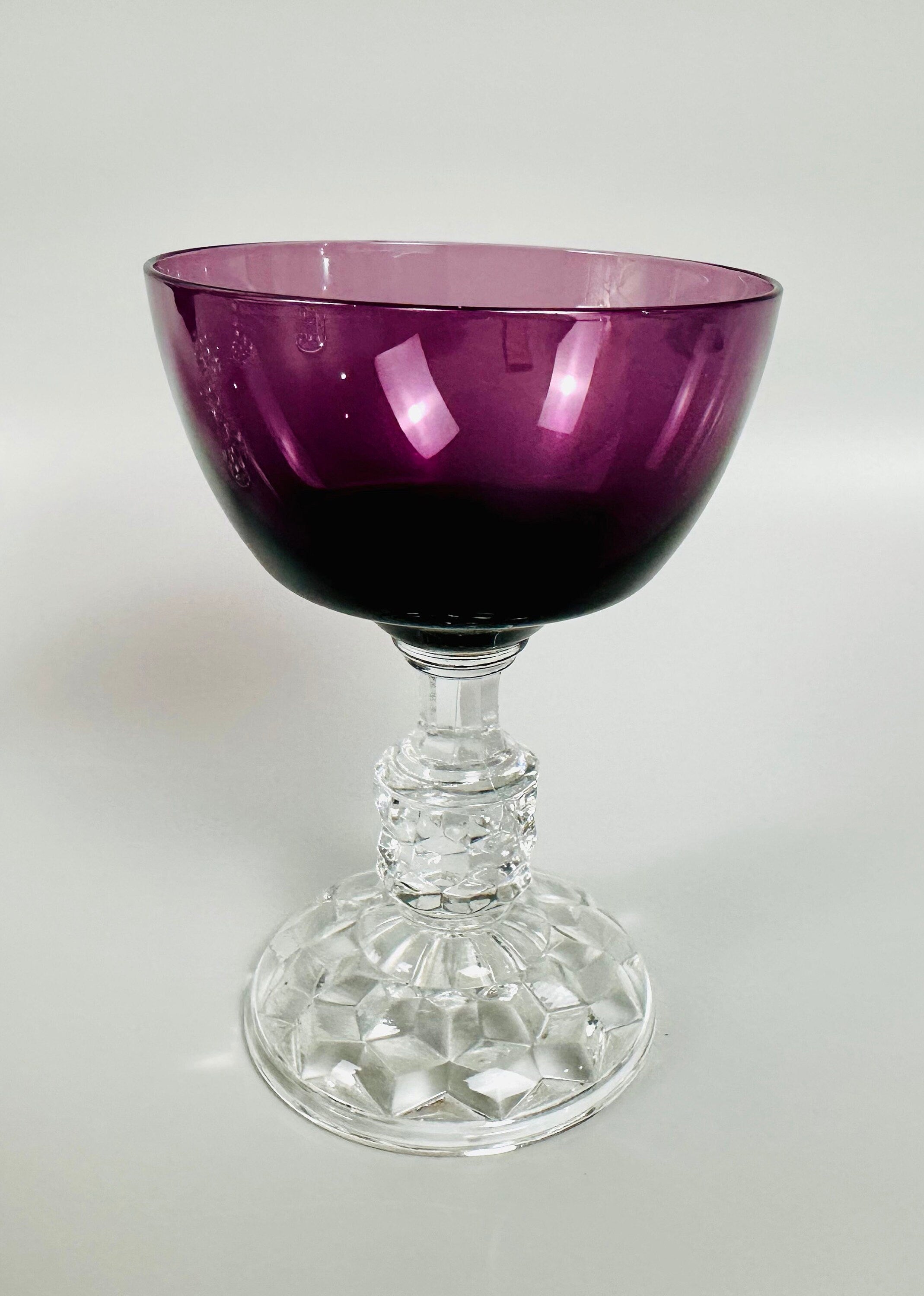 5 Fostoria American Lady Amethyst Liquor/Cocktail Glasses