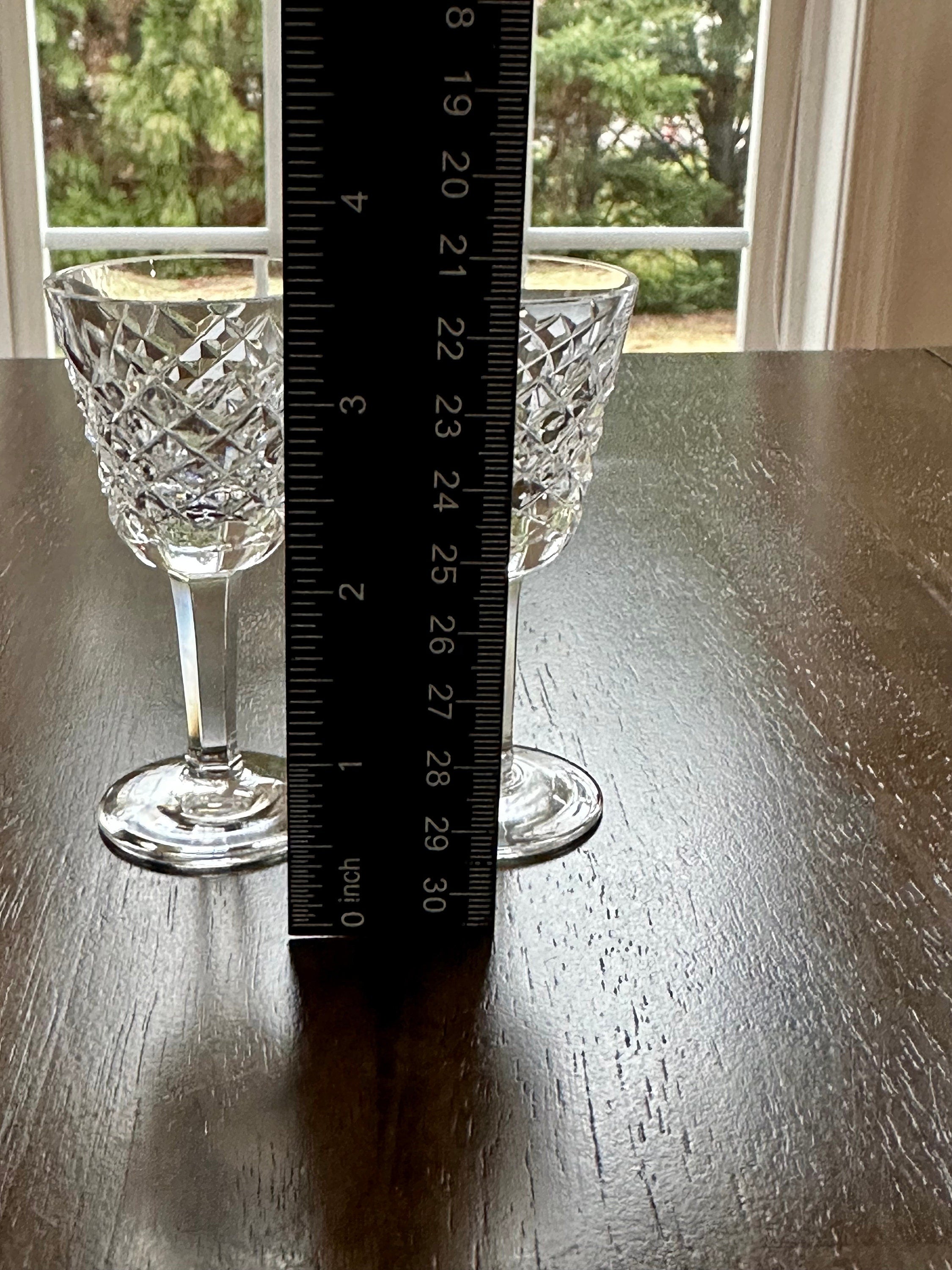 2 Waterford Alana Crystal Liqueur Cocktail Glasses