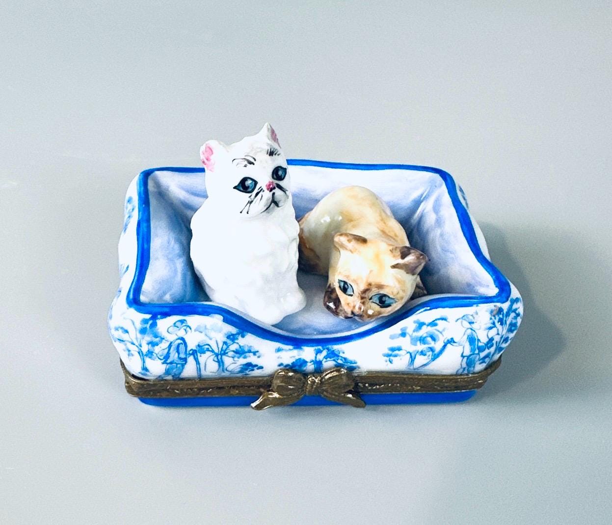 Limoges Trinket Box Kittens