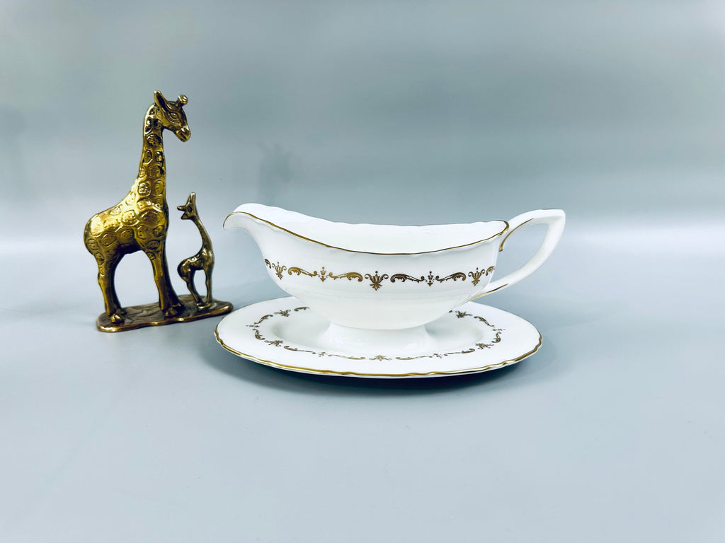 Royal Worcester Gold Chantilly Gravy Boat