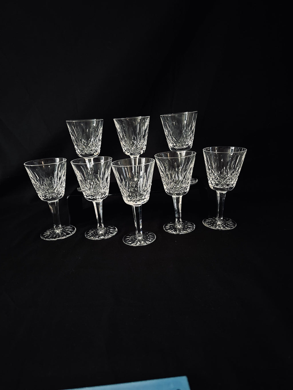 8 Waterford Lismore Crystal Wine Glasses