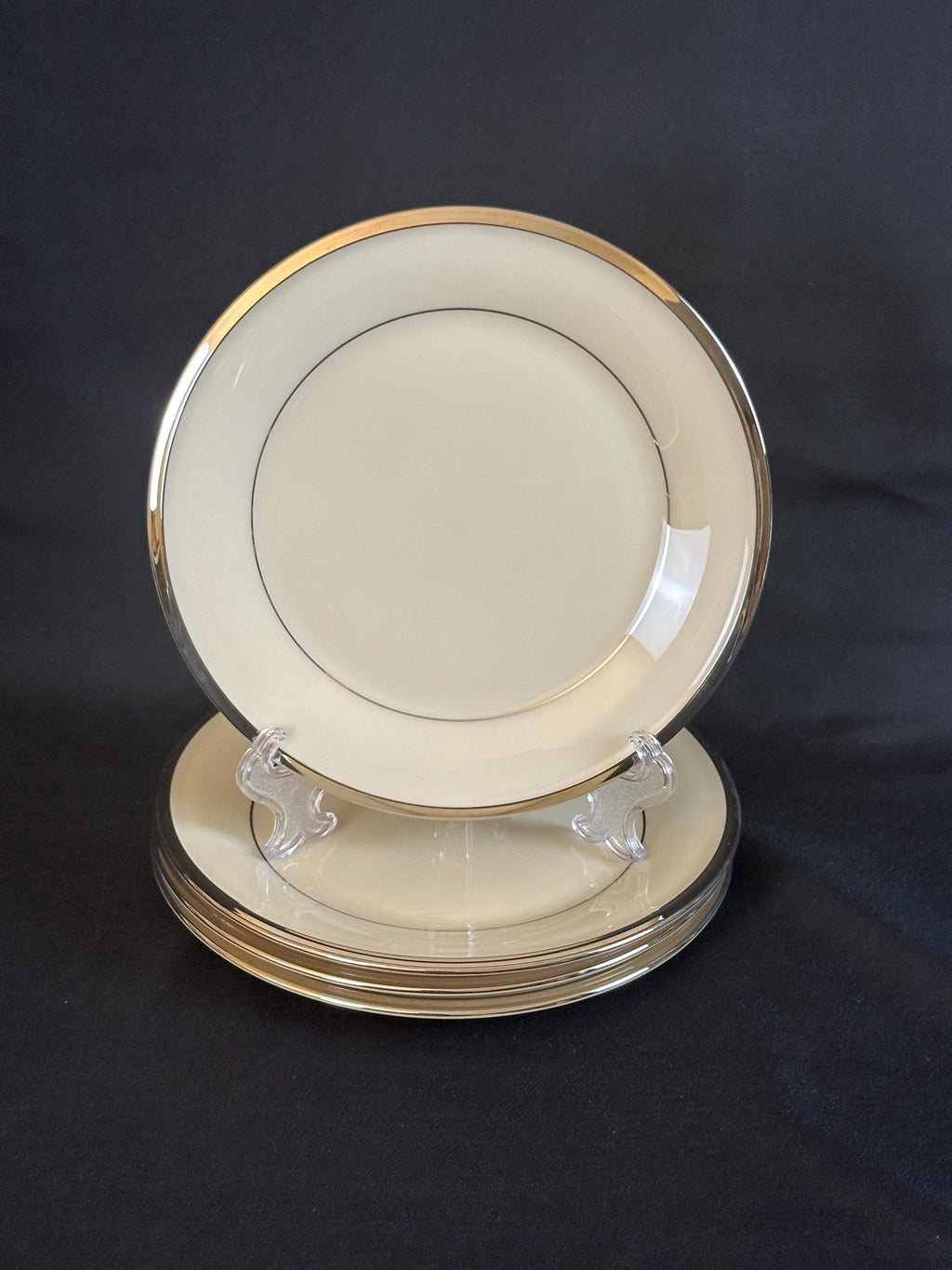 4 Lenox Solitaire Bread Plates