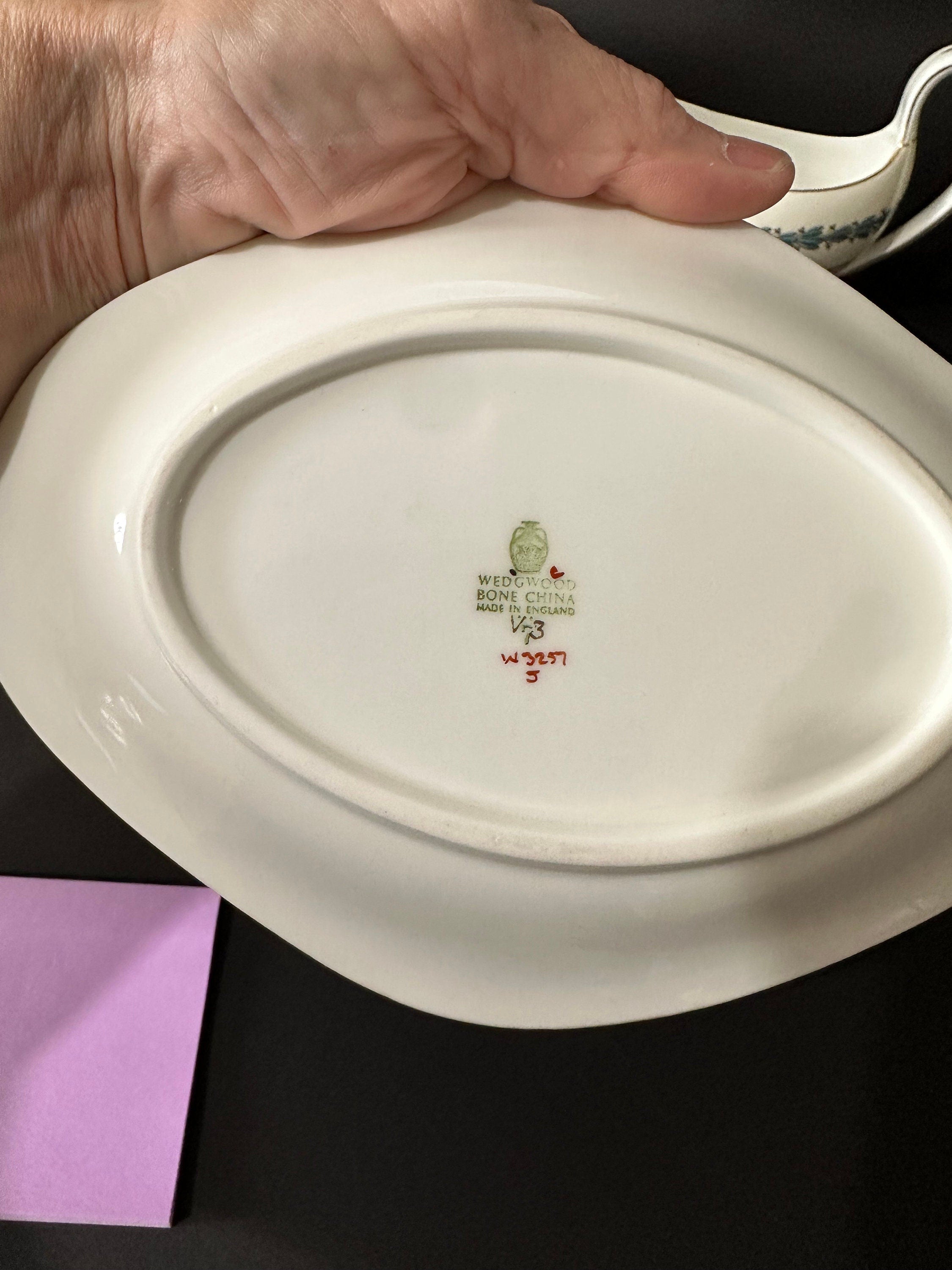 Wedgwood Appledore Gravy Boat with Underplate/Relish Dish