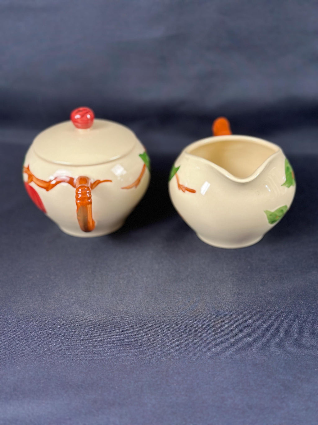 Franciscan Apple Creamer and Sugar Bowl