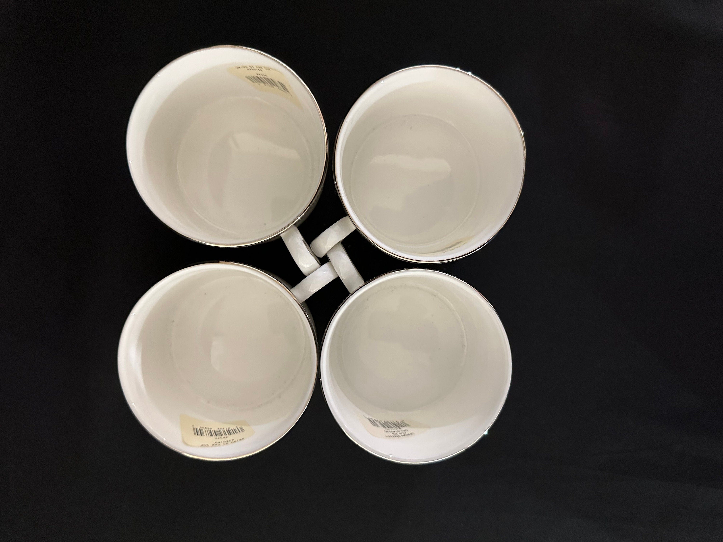 4 Kate Spade Union Street Teacups by Lenox