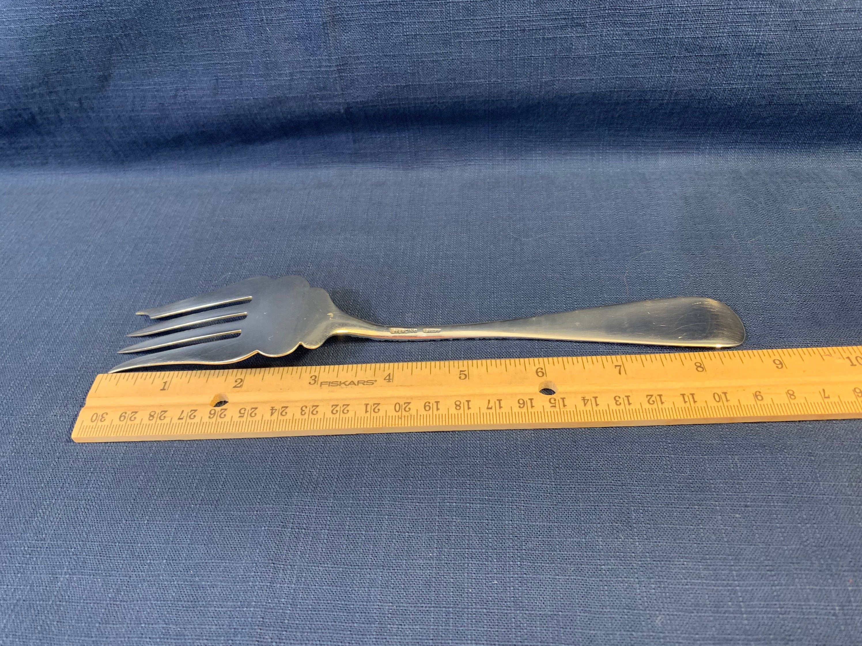 Stieff Rose Large Sterling Meat Fork No Monogram