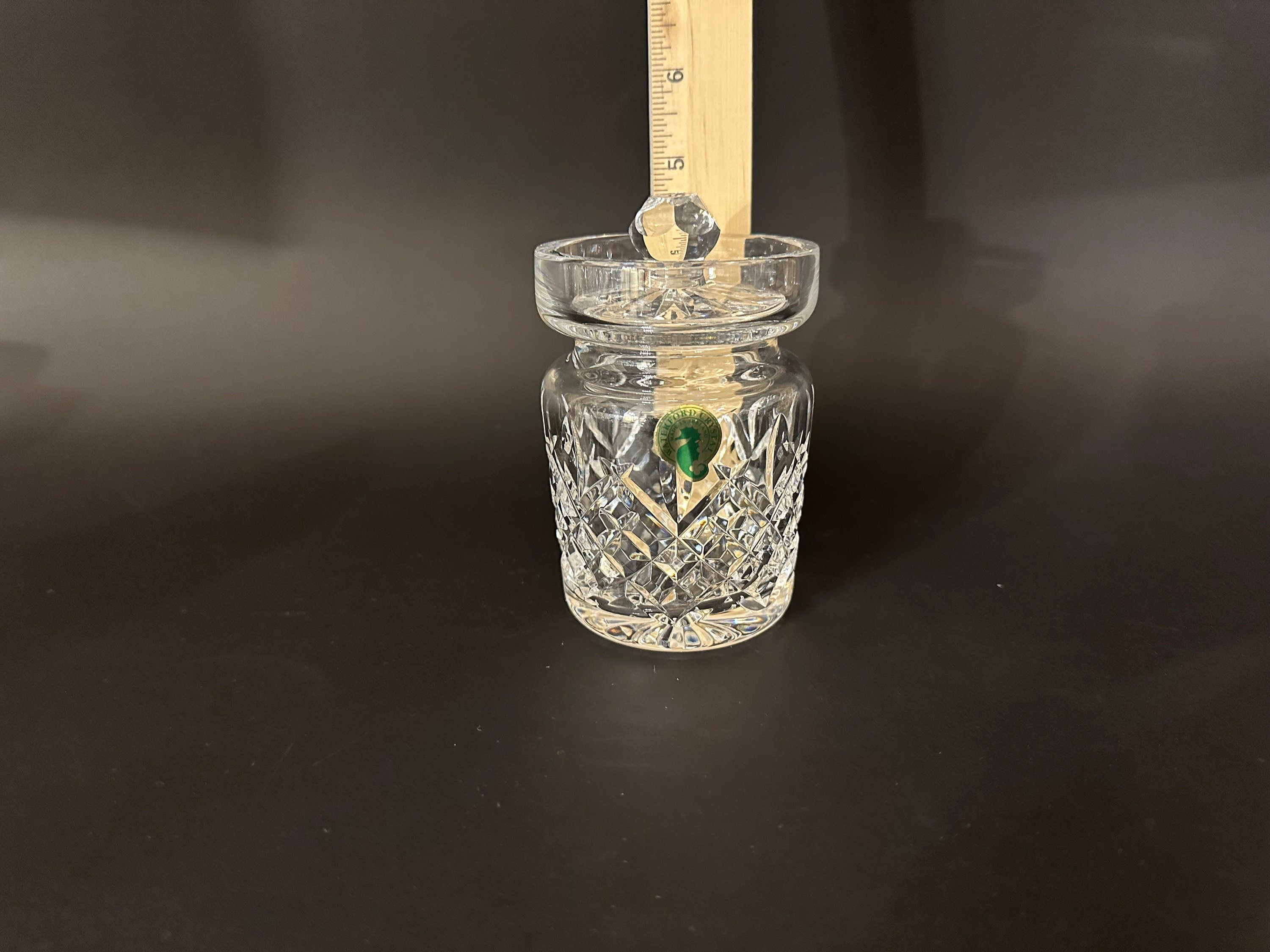 Waterford Crystal Lidded Jam/Jellie Jar in “Araglin” Pattern