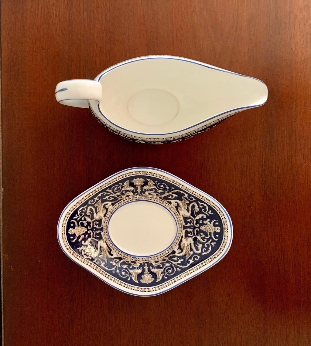 Wedgwood Florentine Gravy Boat and Underplate
