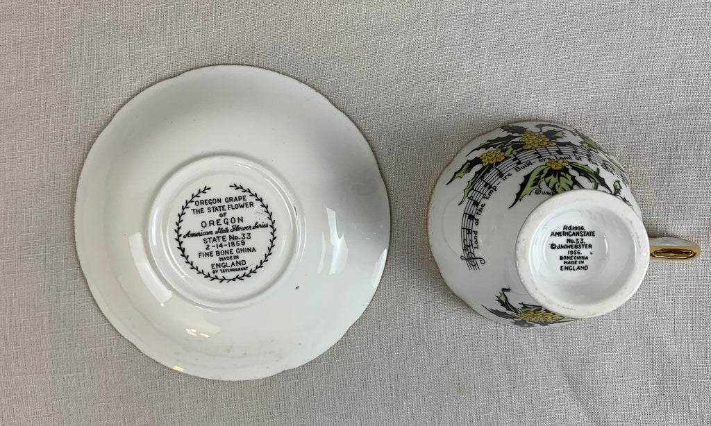 Taylor and Kent State Flower Teacup Oregon 1956