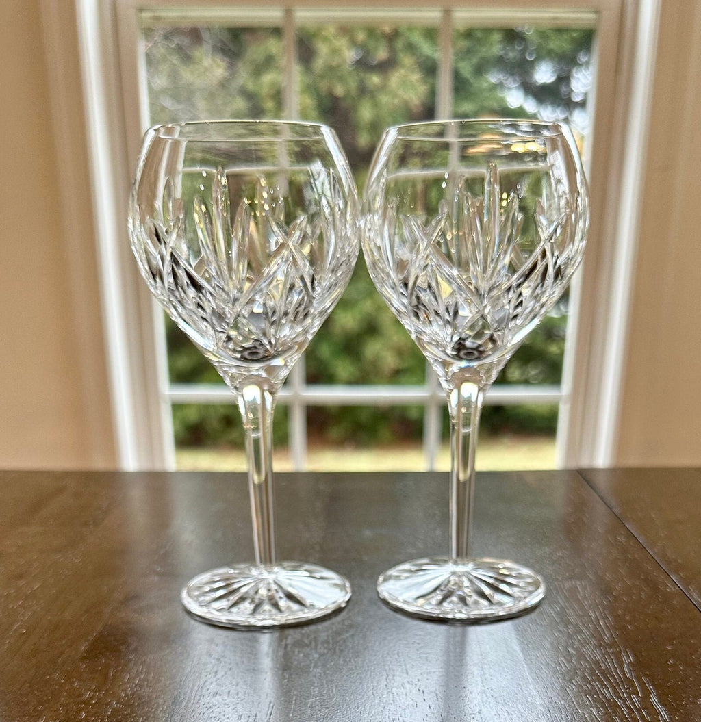 2 Waterford Crystal Eve Wine Glasses