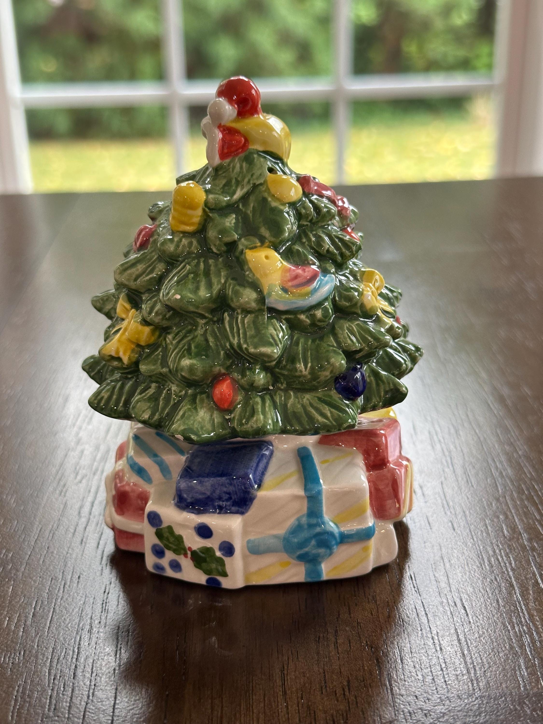 Spode Christmas Tree Stacking Salt and Pepper Shakers