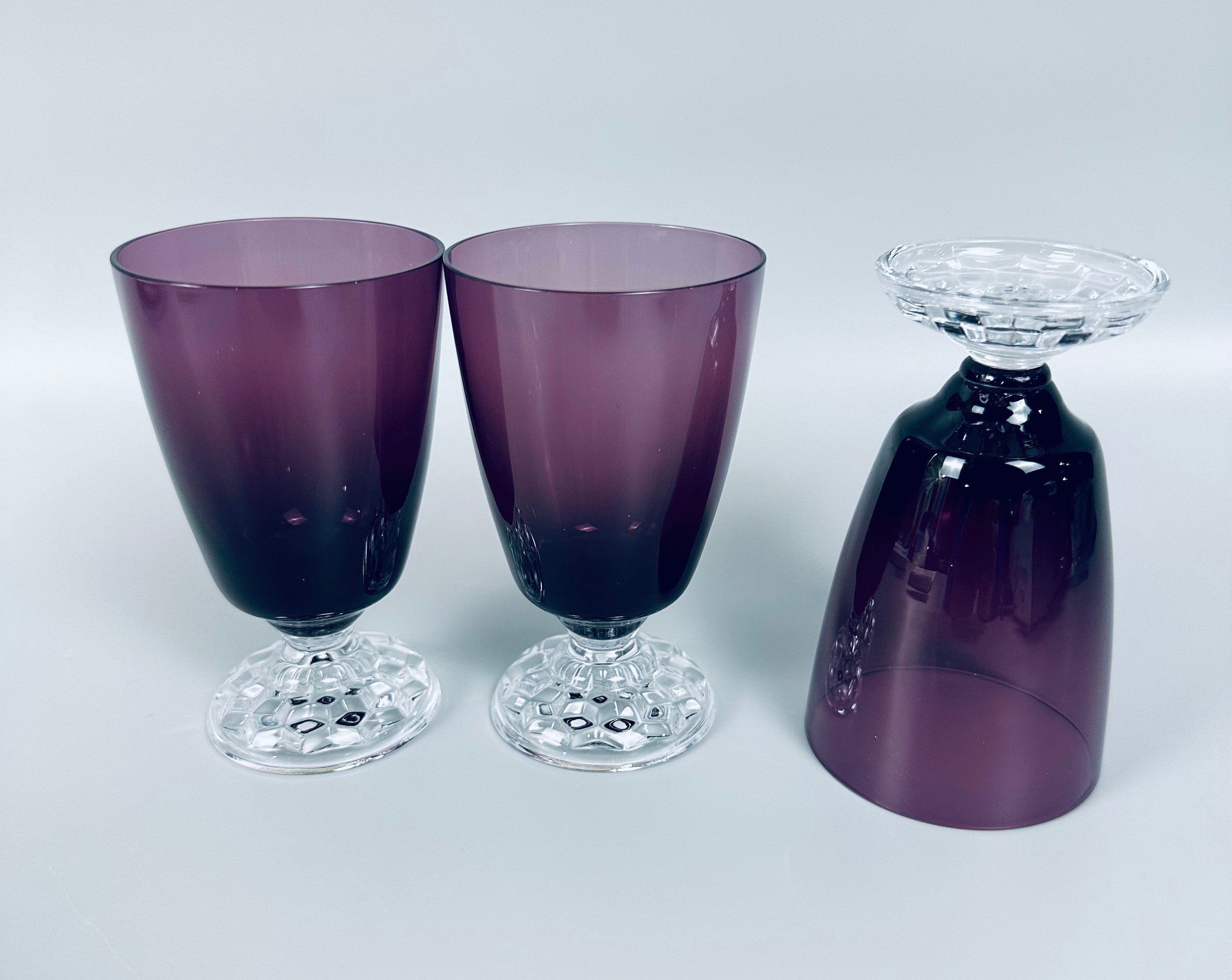 3 Fostoria American Lady Amethyst Juice Glasses