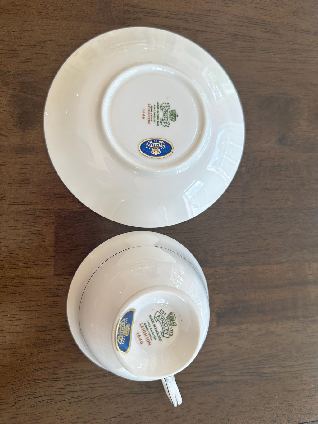 3 Aynsley Leighton Teacups and Saucers