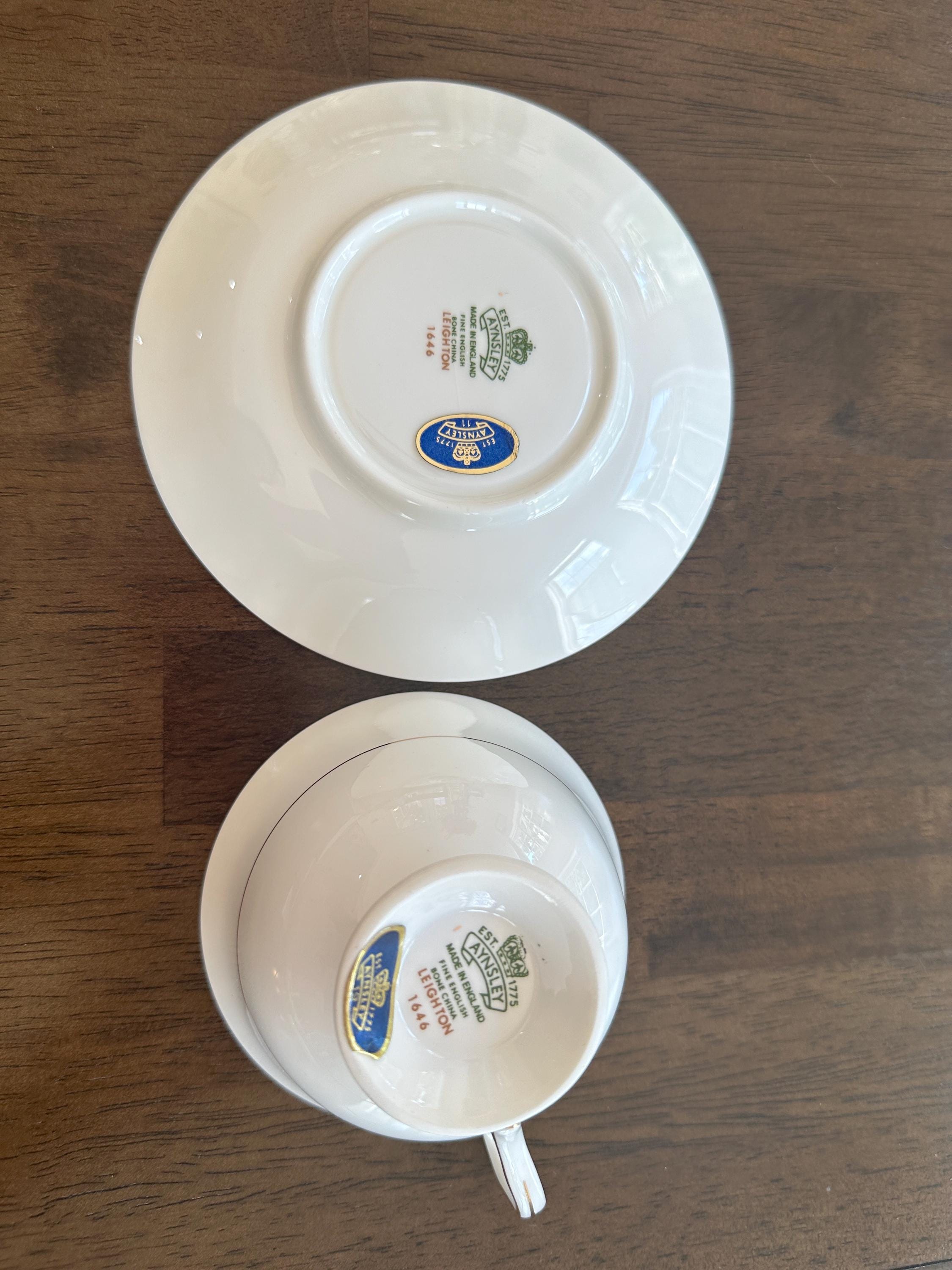 3 Aynsley Leighton Teacups and Saucers