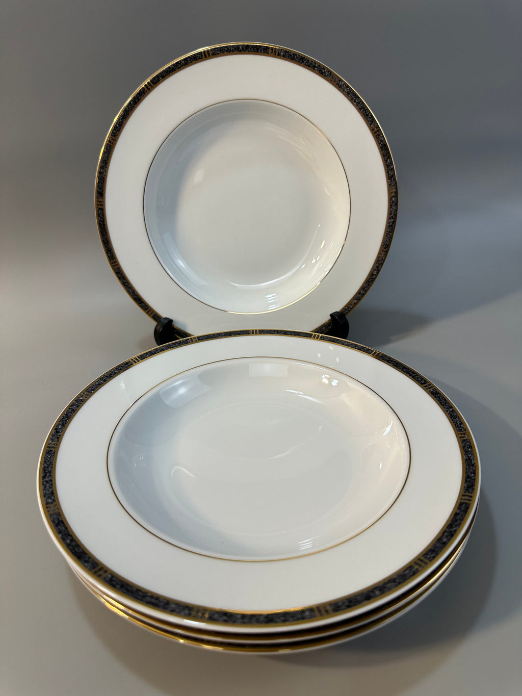 4 Bernardaud Antinea Anthricite Soup Bowls