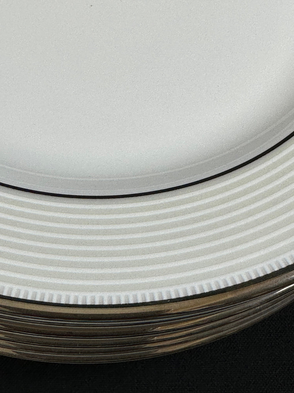 6 Lenox Opal Innocence Stripe Bread Plates