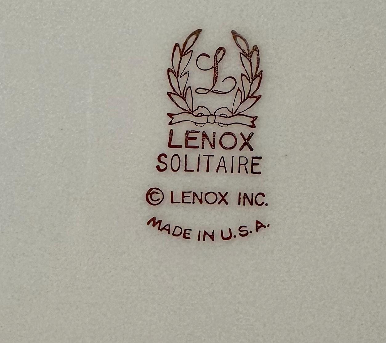 2 Lenox Solitaire Dinner Plates