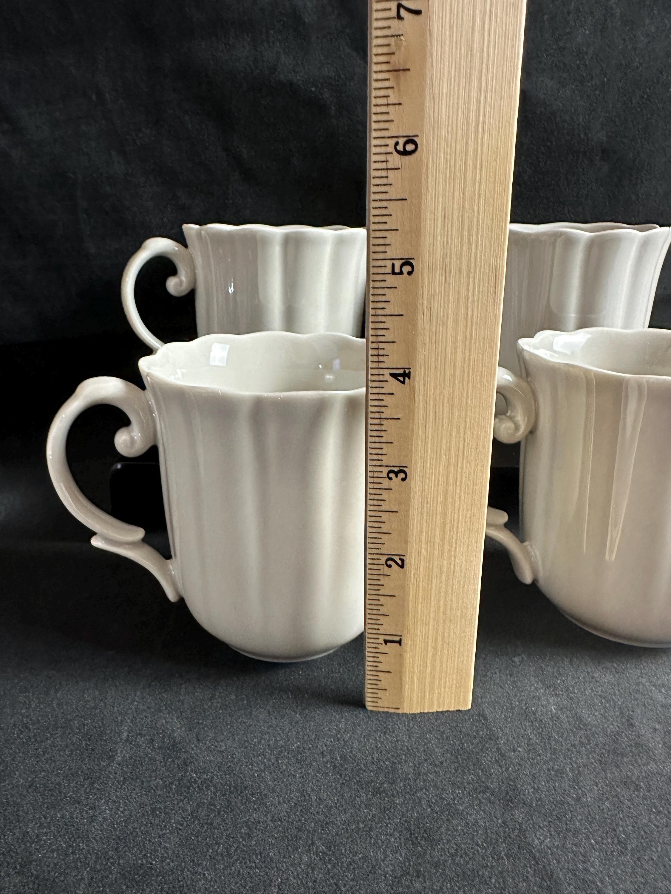 4 Lenox American by Design Everyday Solids Grey Mugs