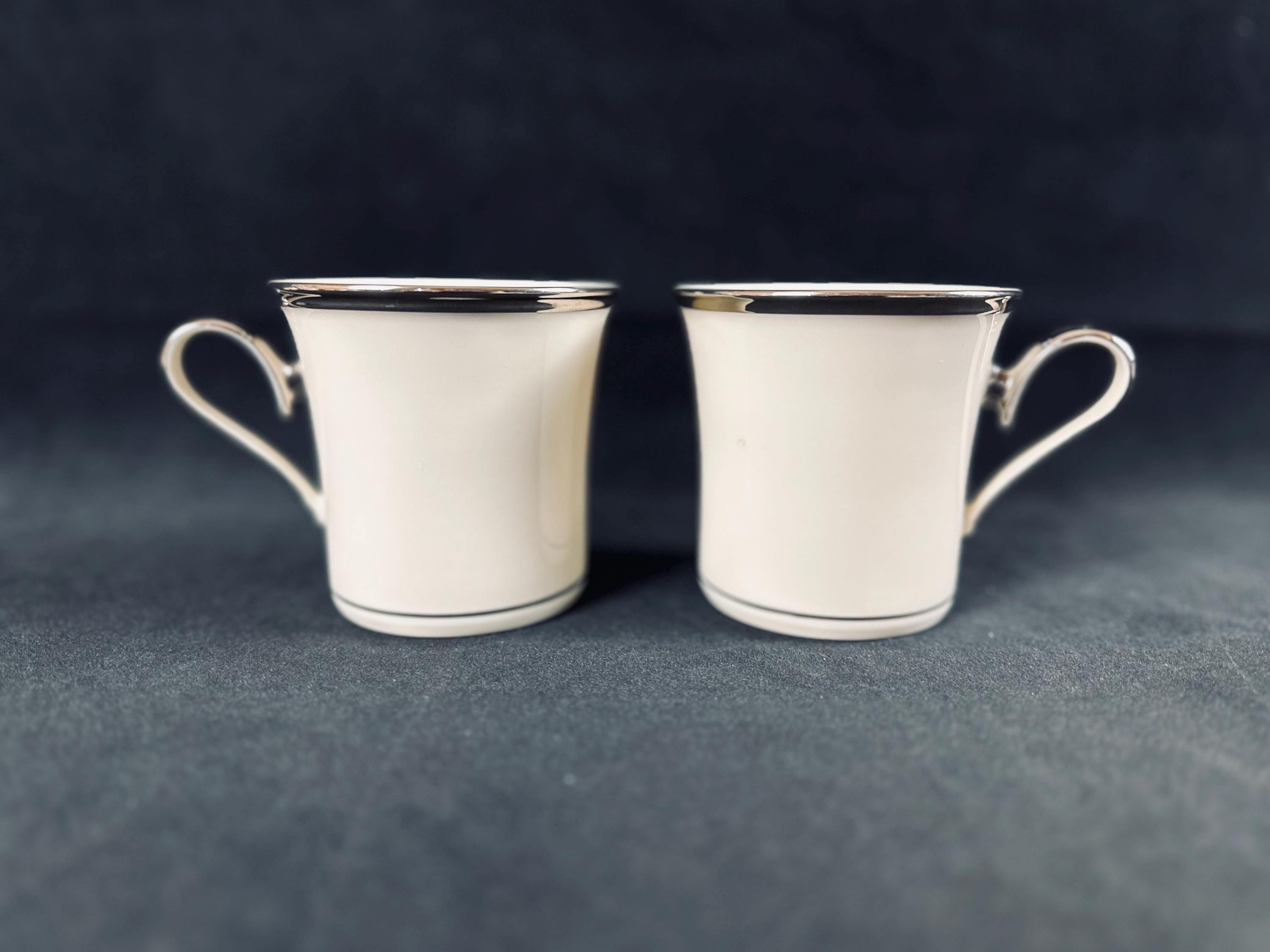 2 Lenox Solitaire Coffee Mugs