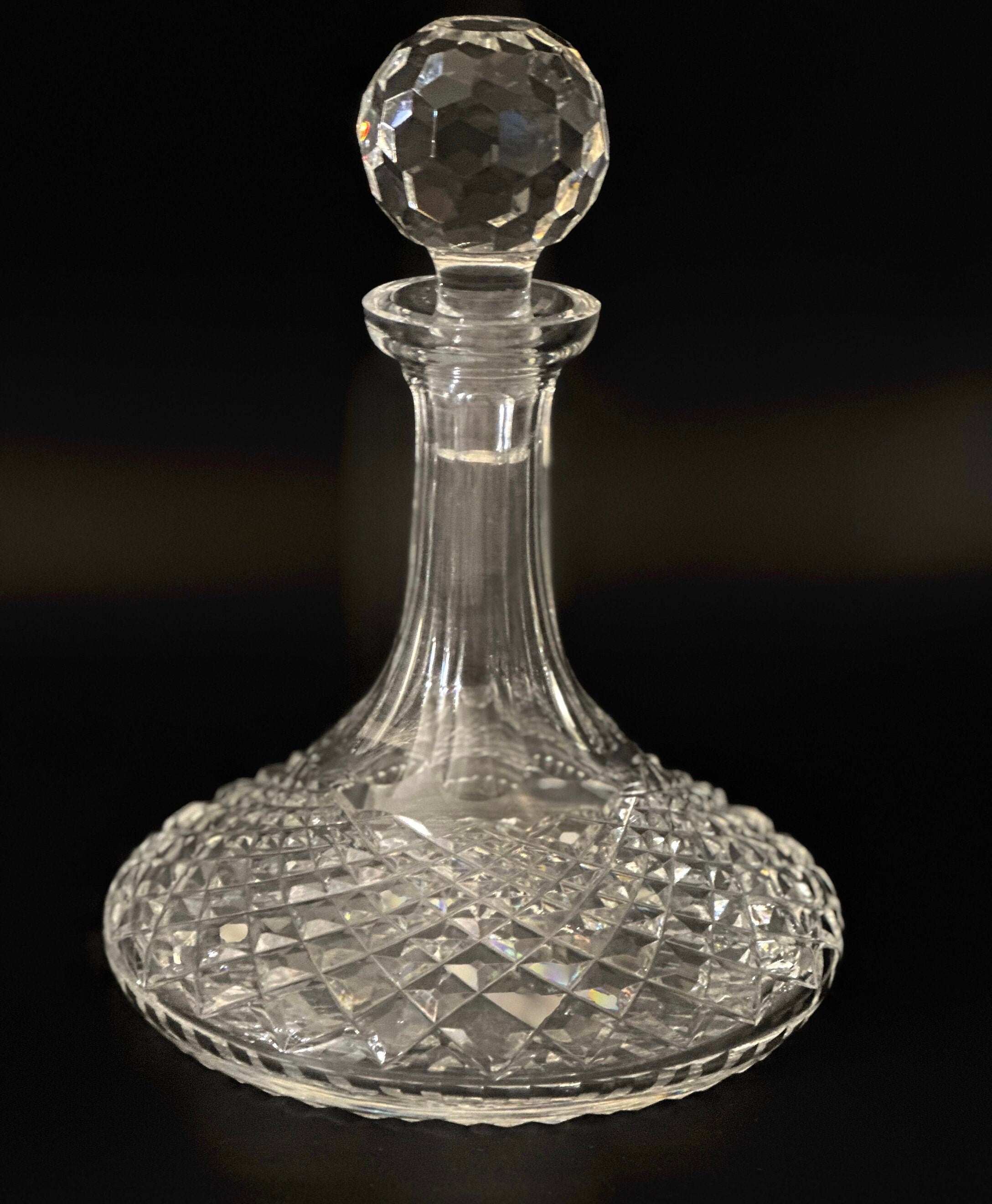 Waterford Crystal Ships Decanter & Stopper Alana Pattern