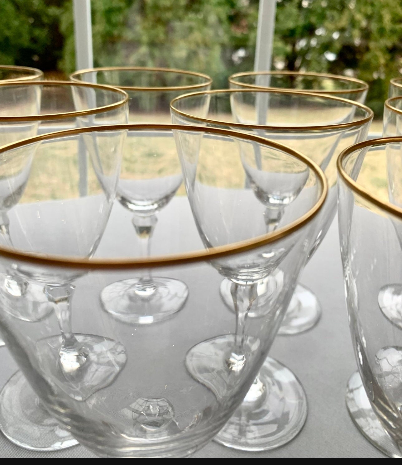 4 Lenox Mansfield Crystal Water Glasses