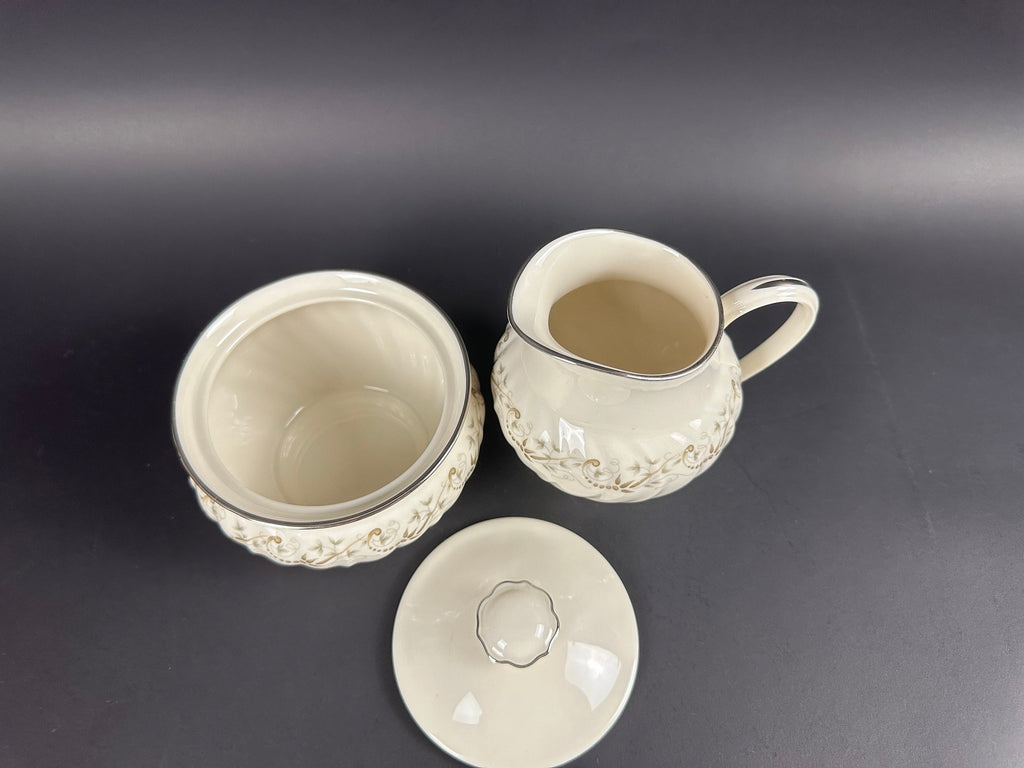 Franciscan Corinthian Coffee Pot, Creamer and Sugar Bowl