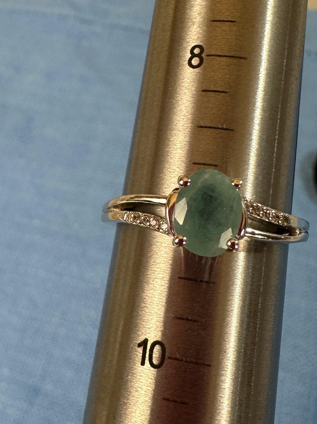 Sterling Silver and Jadite Ring size 9