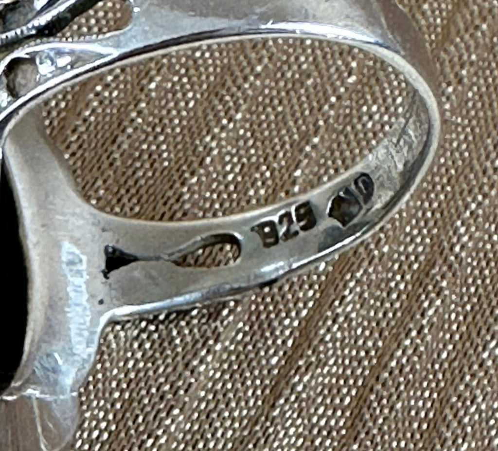 Sterling Silver Abalone and Marsite Nanette Ring