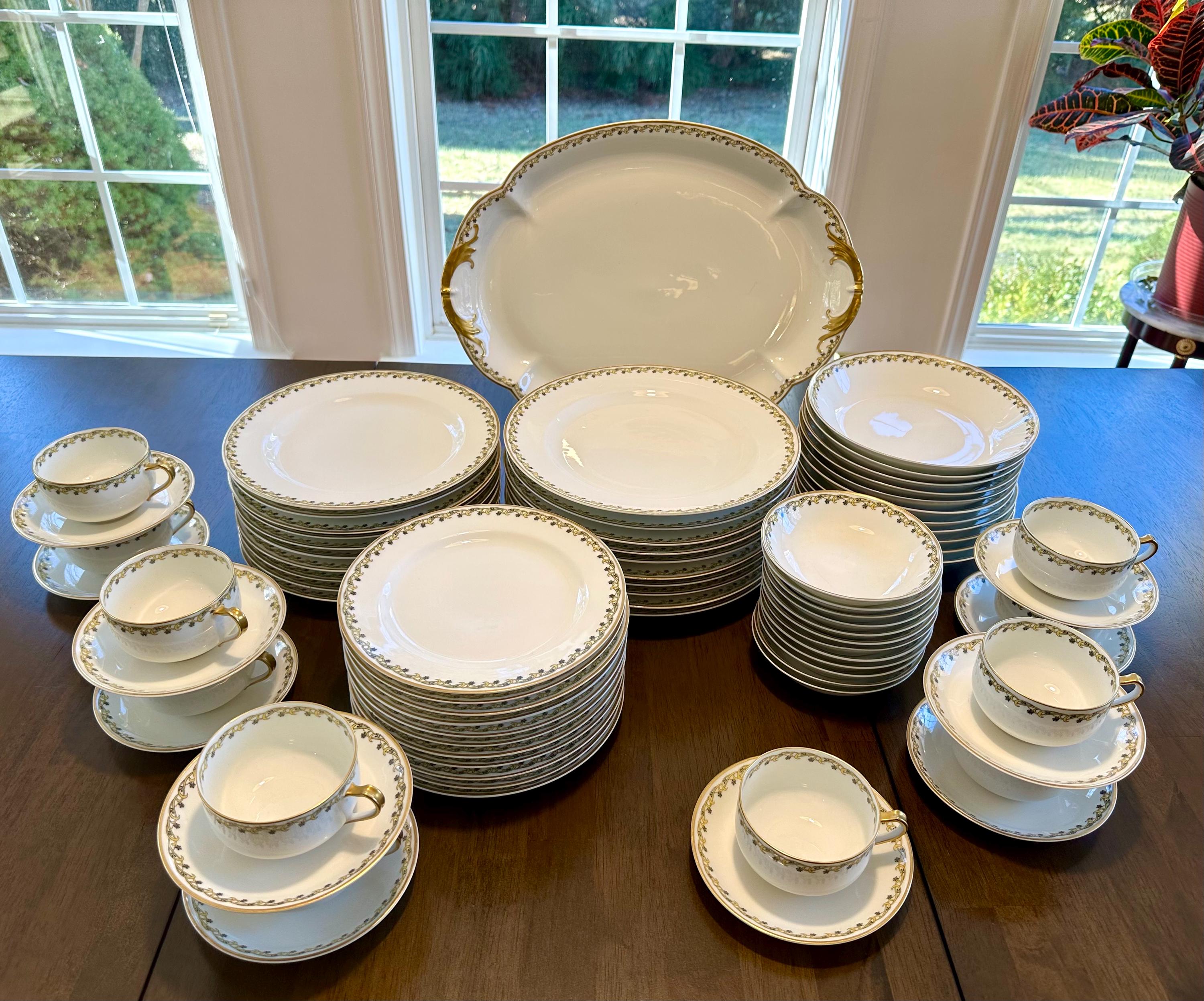 Haviland Limoges Large Set of Antique French China