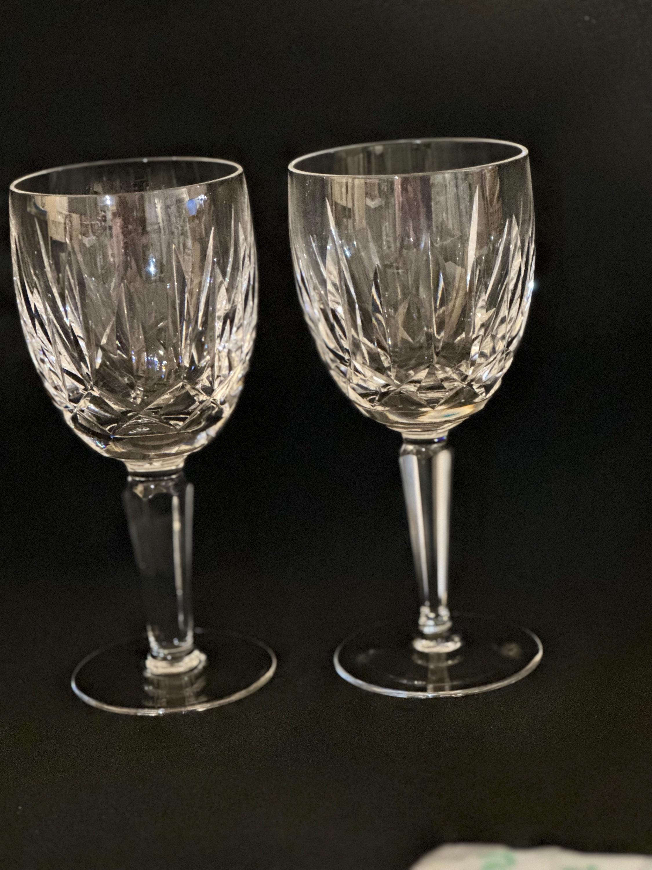 2 Waterford Crystal Kildare Claret Wine Glasses