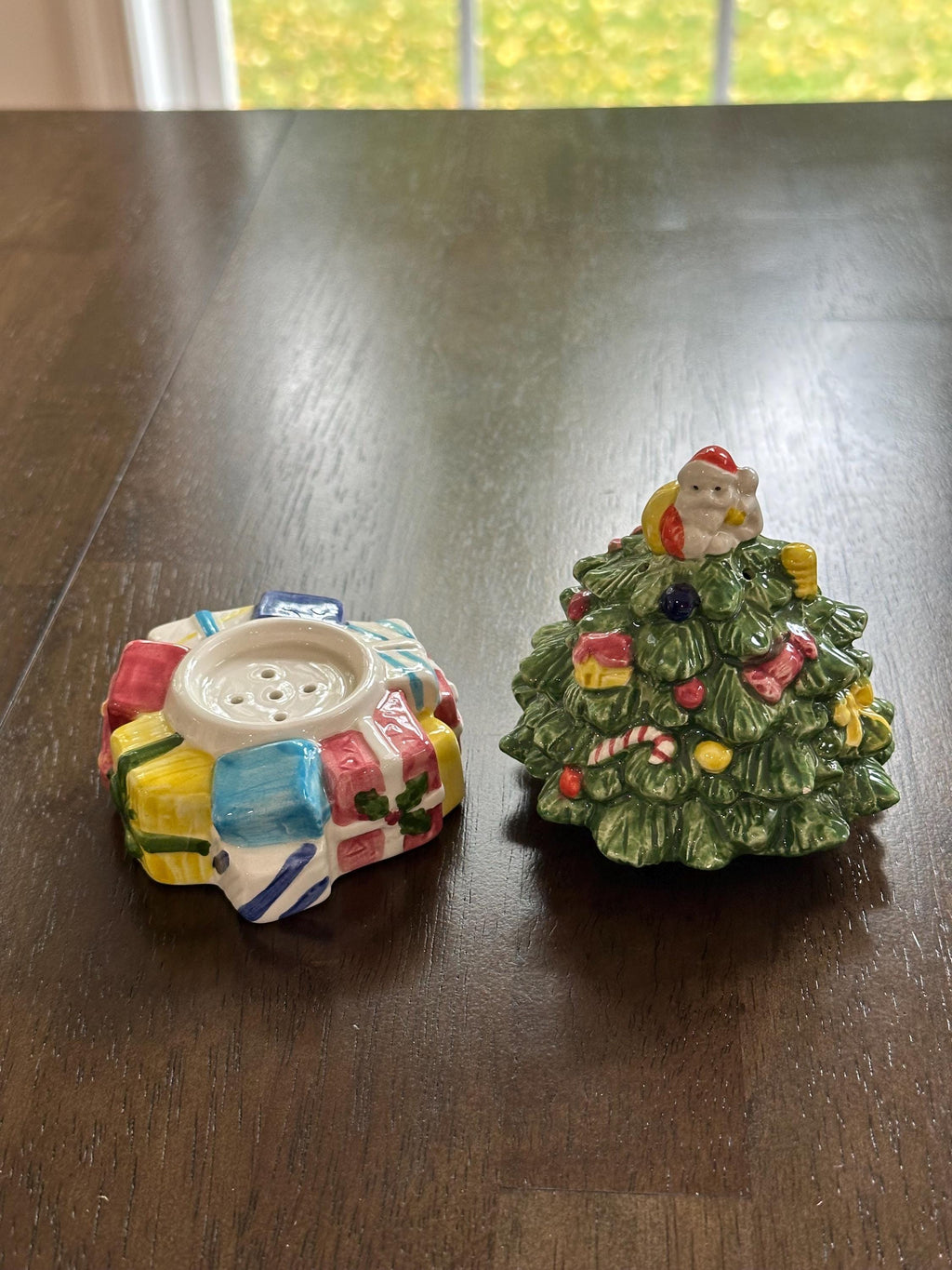 Spode Christmas Tree Stacking Salt and Pepper Shakers